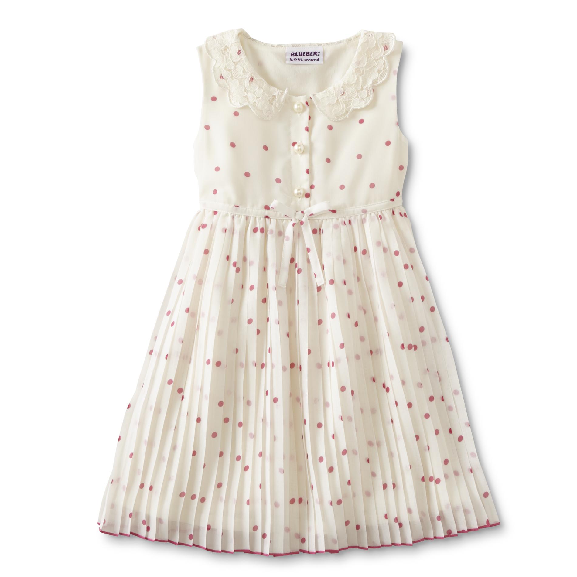 Blueberi Boulevard Infant & Toddler Girls' Woven Sleeveless Dress - Polka Dot