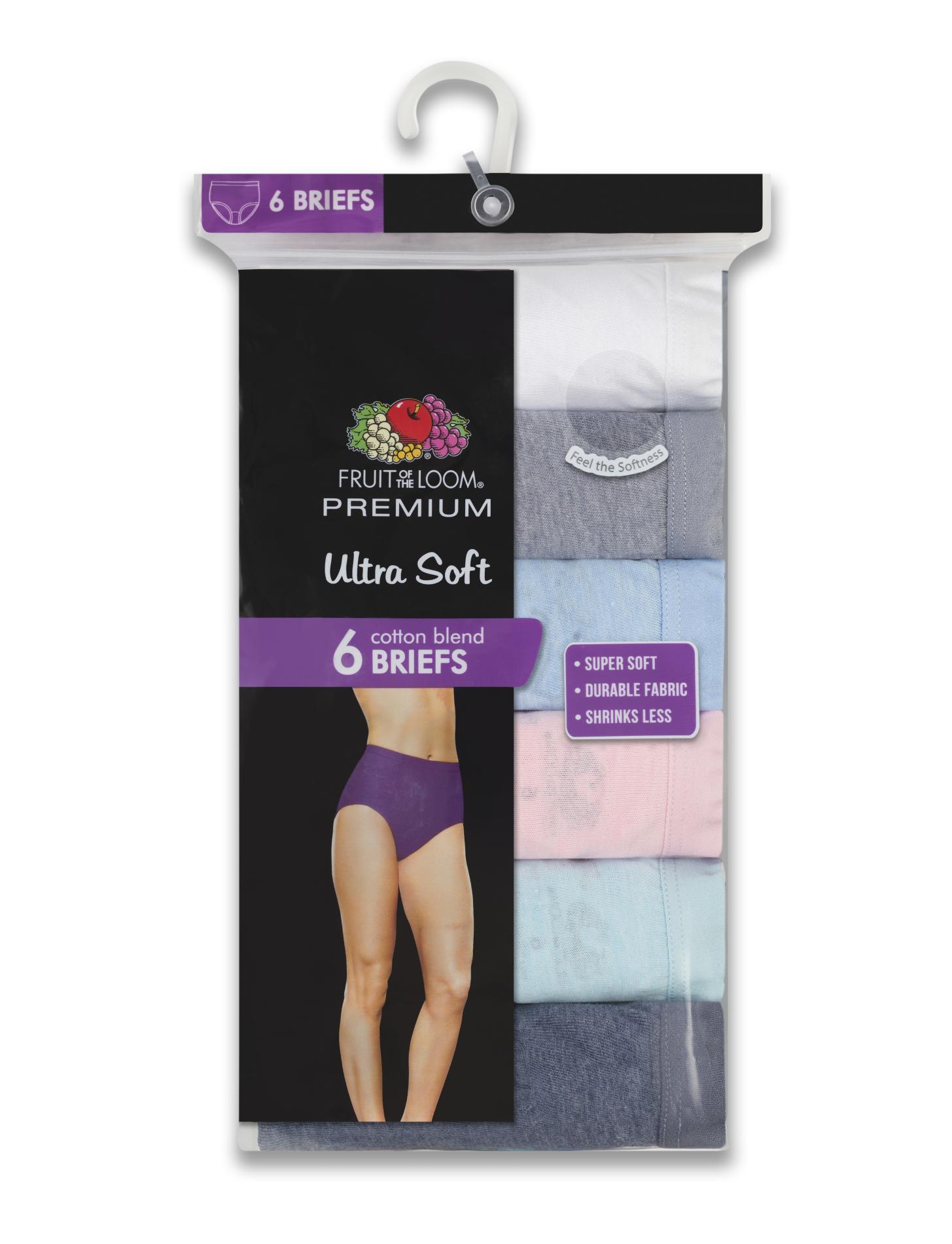 Fruit of the Loom Women's 6-Pack Ultra Soft Brief Panties