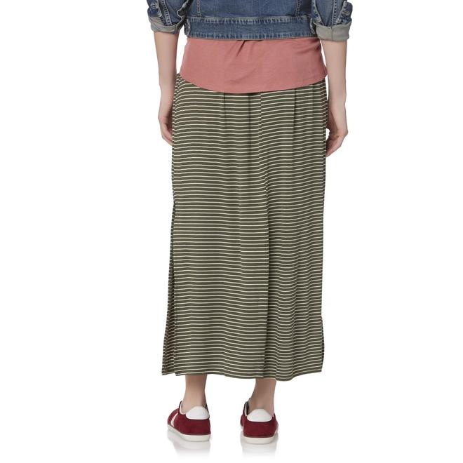 Simply Styled Women's Straight Maxi Skirt - Striped