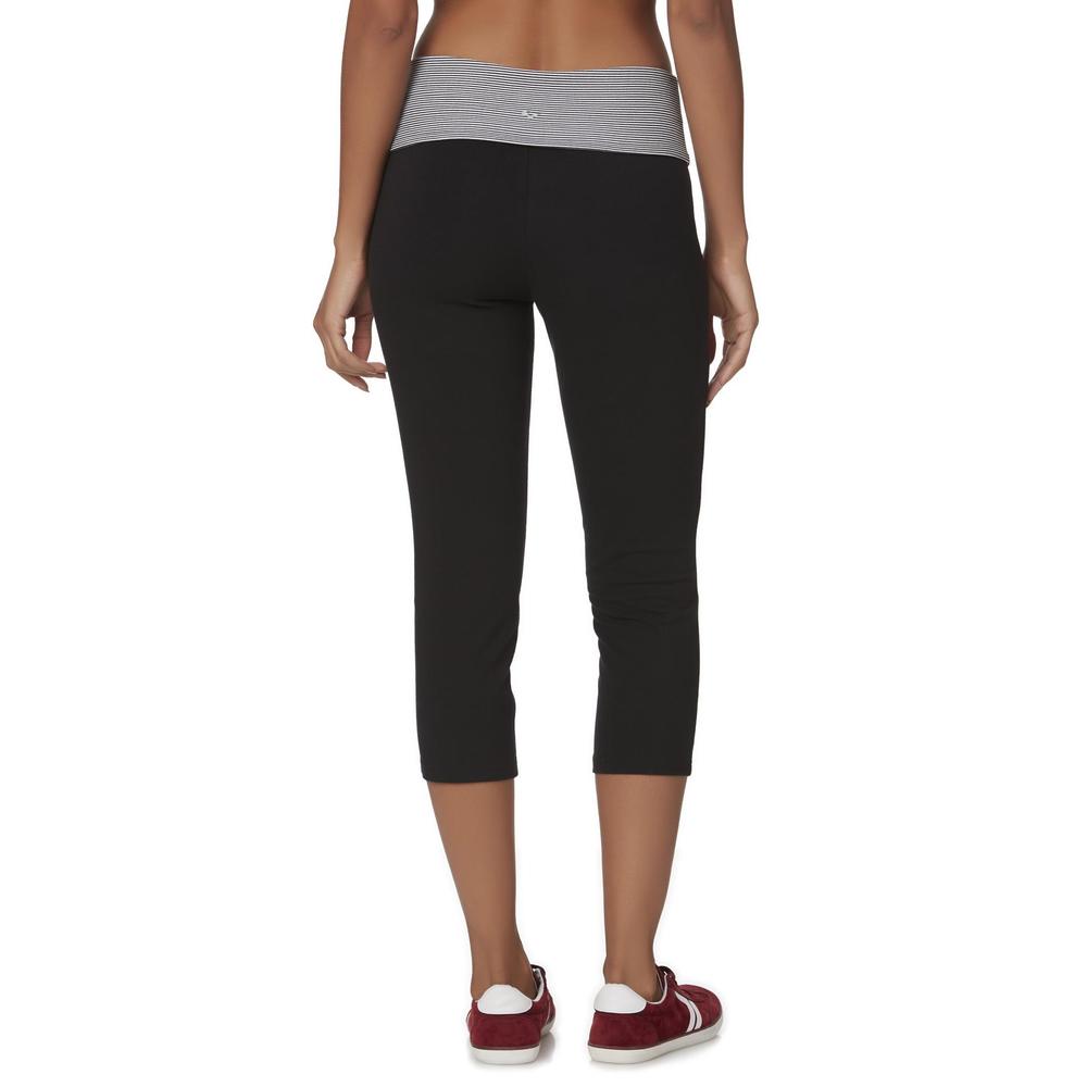 Everlast® Women's Rollover Yoga Capri Pants Striped