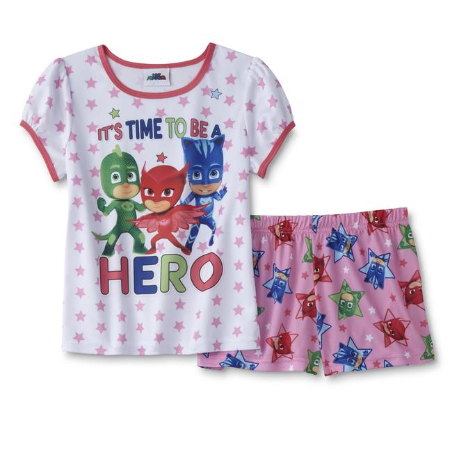 Disney PJ Masks Girls' Pajama Top & Shorts