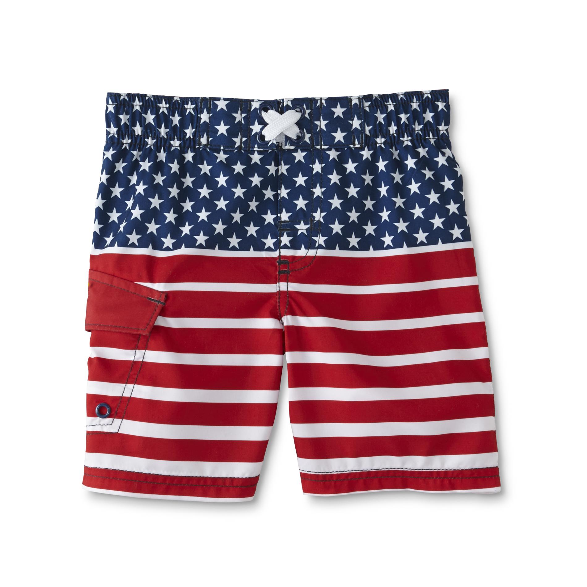 infant american flag swim trunks
