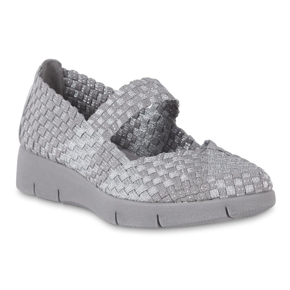 Canyon River Blues Women's Willa Wedge Mary Jane Shoe - Silver