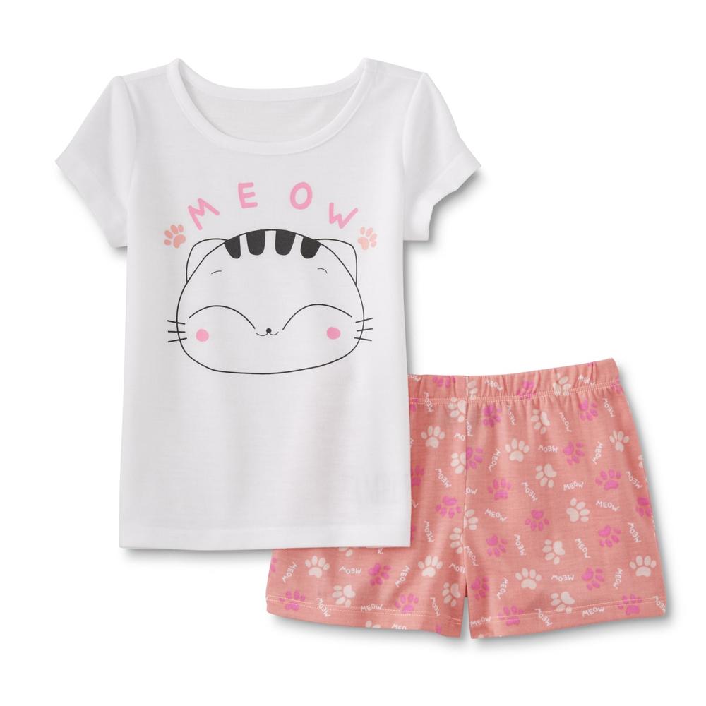 Joe Boxer Infant & Toddler Girls' Pajama Top & Shorts - Cat