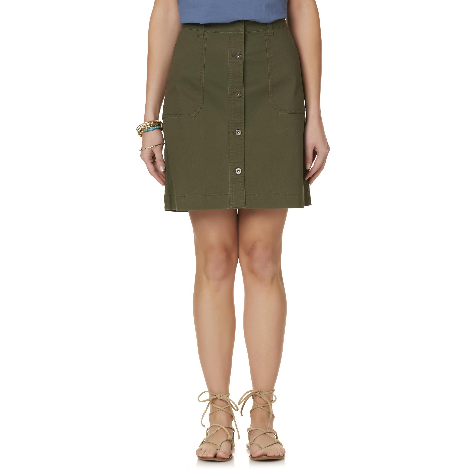 Simply Styled Women's Button-Front Skirt