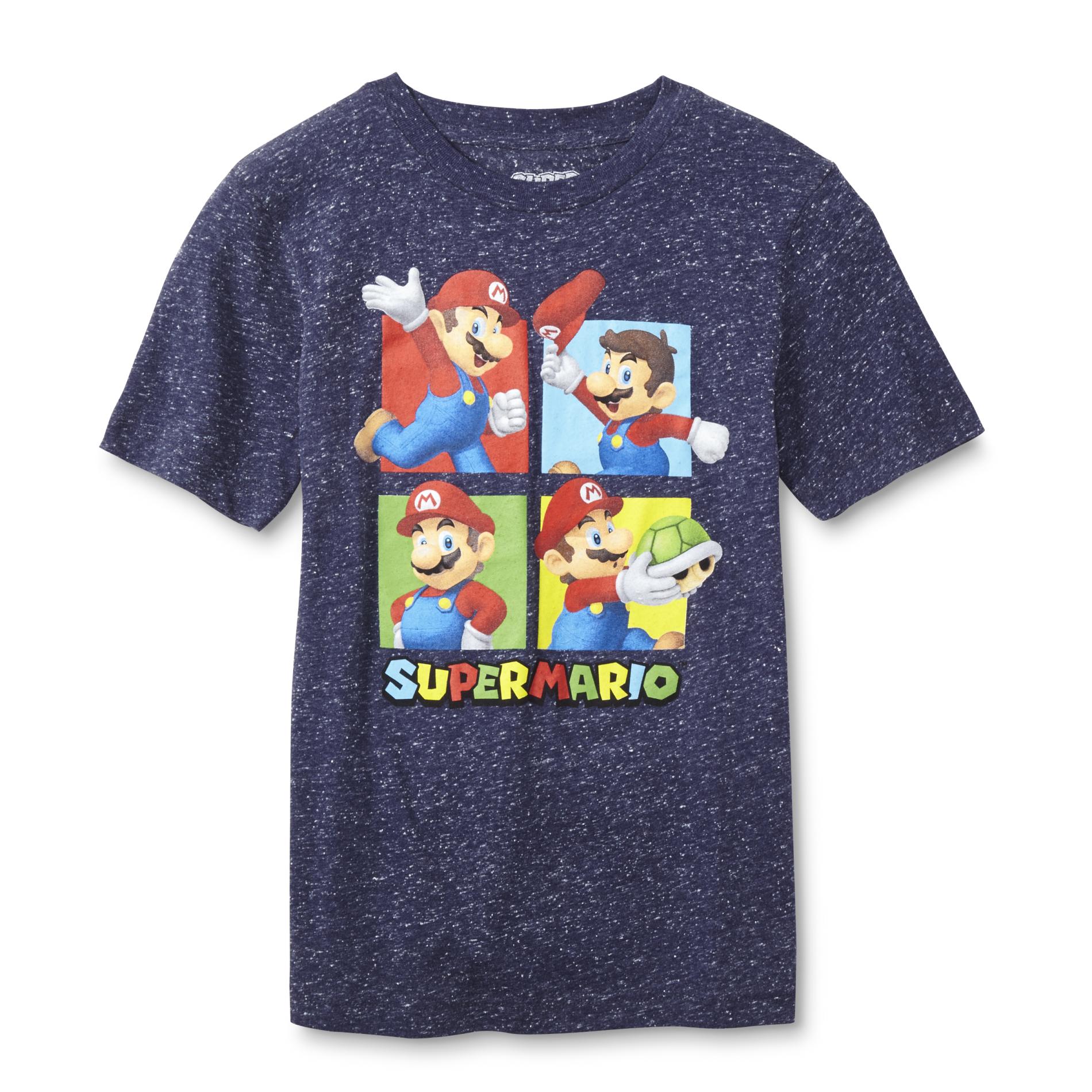 Nintendo Super Mario Boys' Graphic T-Shirt - Speckled