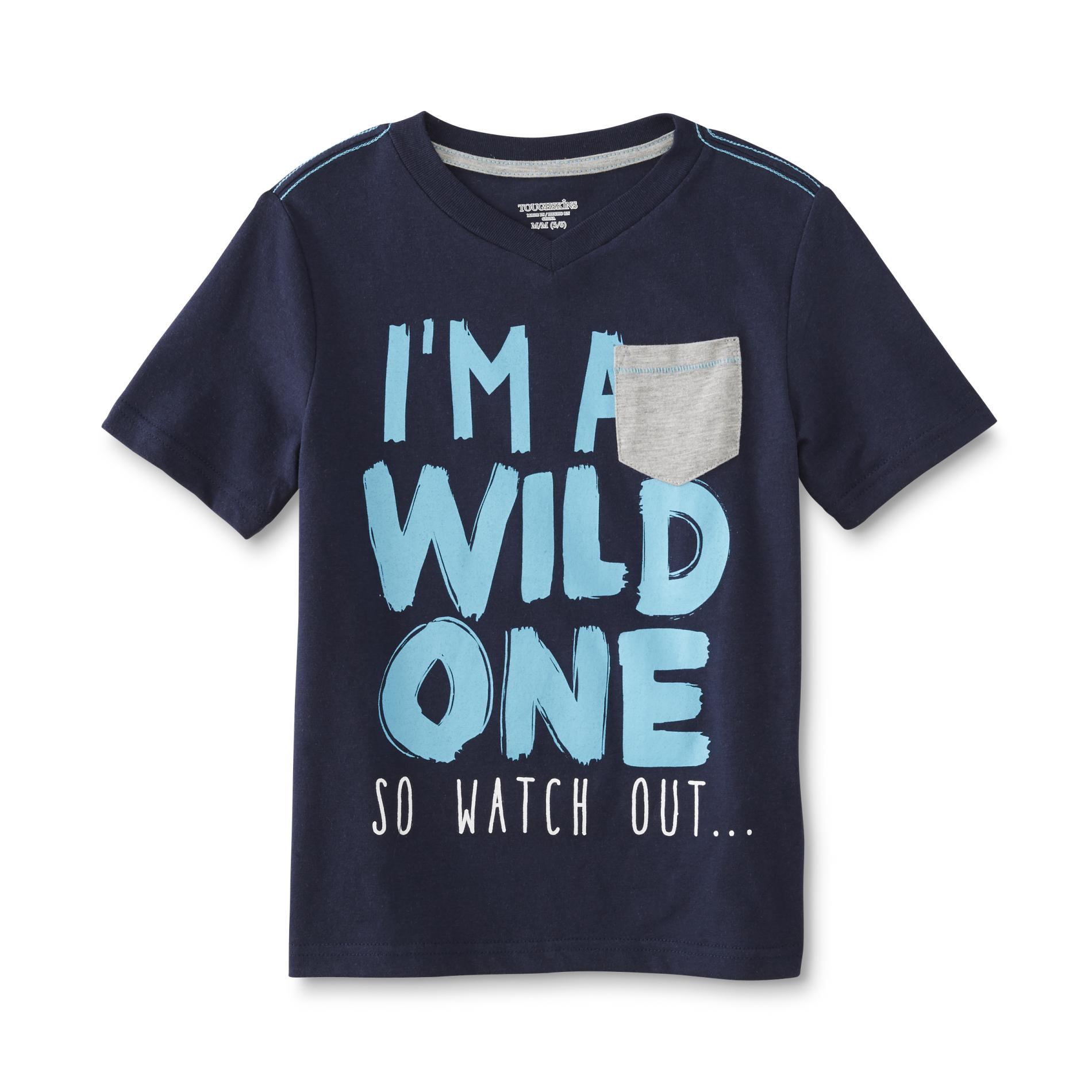 Toughskins Boys' V-Neck Pocket T-Shirt - Wild One