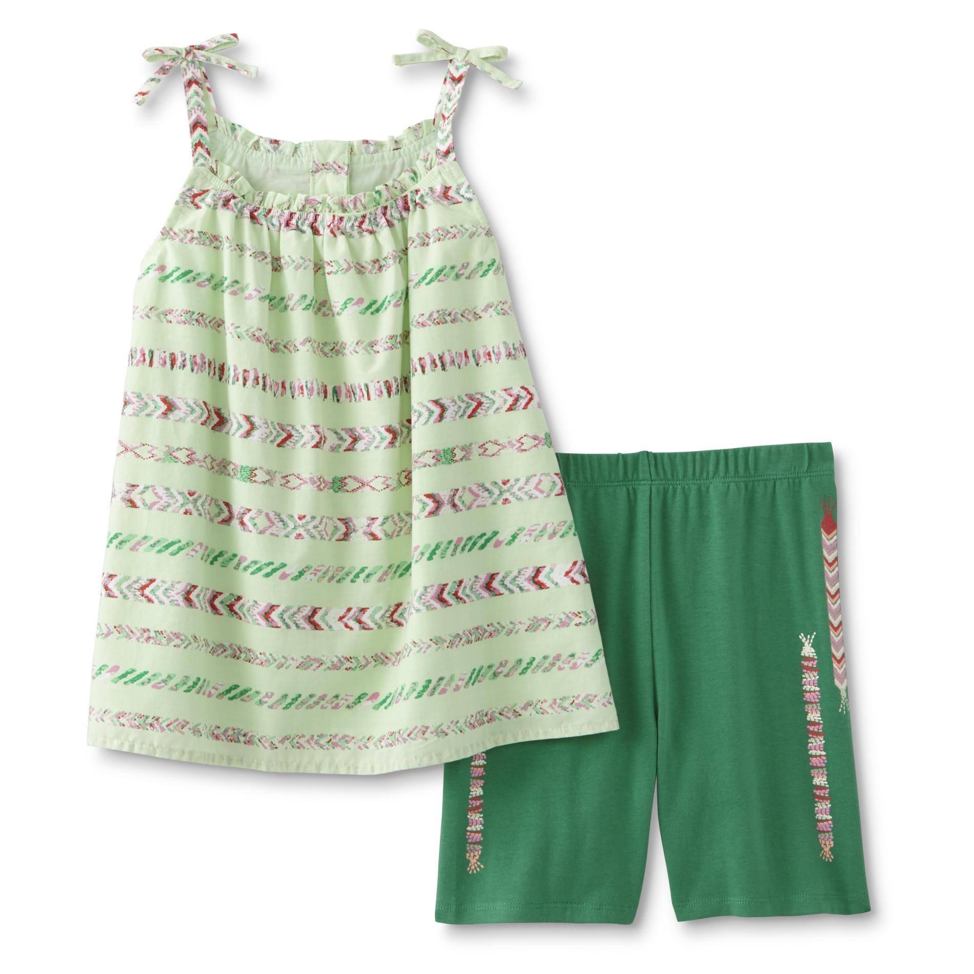 Toughskins Infant & Toddler Girls' Tank Top & Bike Shorts - Friendship Bracelet