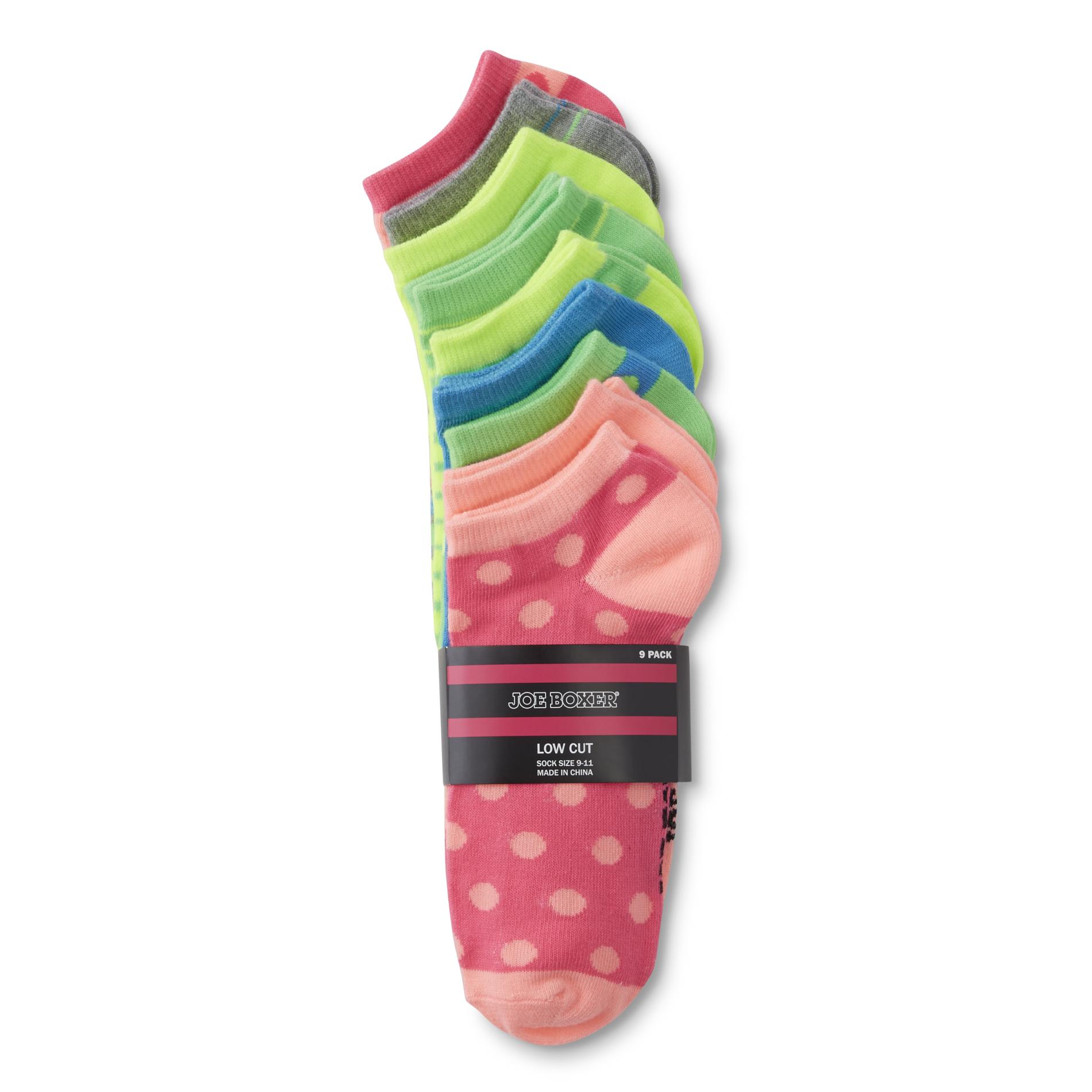 Joe Boxer Women's 9-Pairs Low-Cut Socks - Neon, Size: One size Joe Boxer Women's 9-Pairs Low-Cut Socks - Neon, Size: One size
