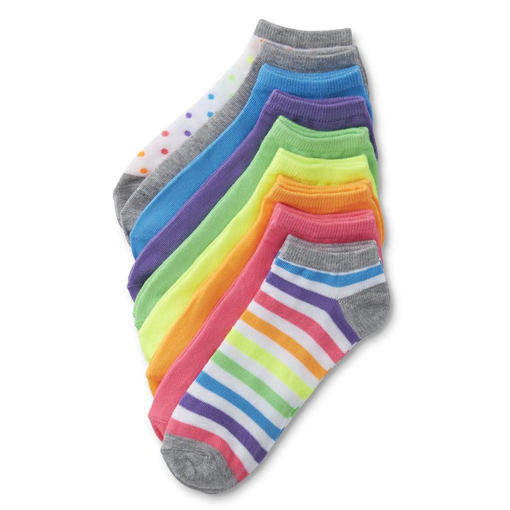 Joe Boxer Women's 9-Pairs Low Cut Socks - Stripes & Dots