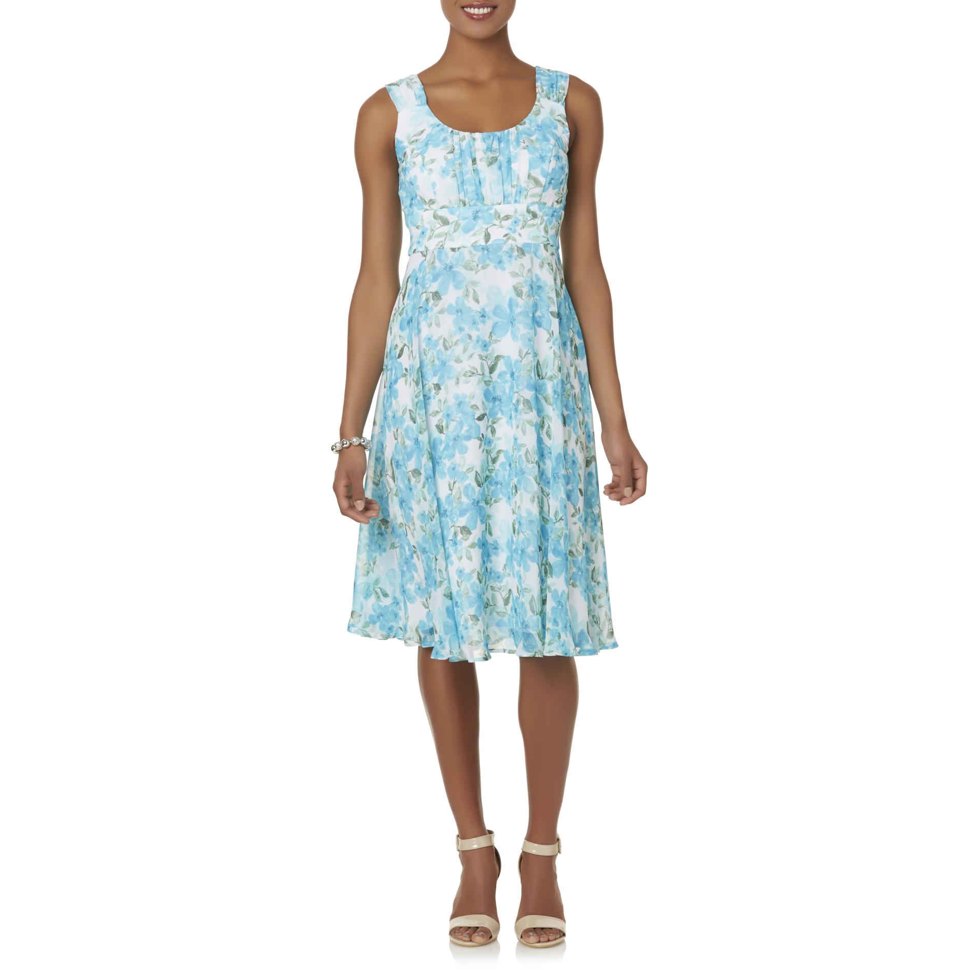 Connected Apparel Women's Fit & Flare Dress - Floral