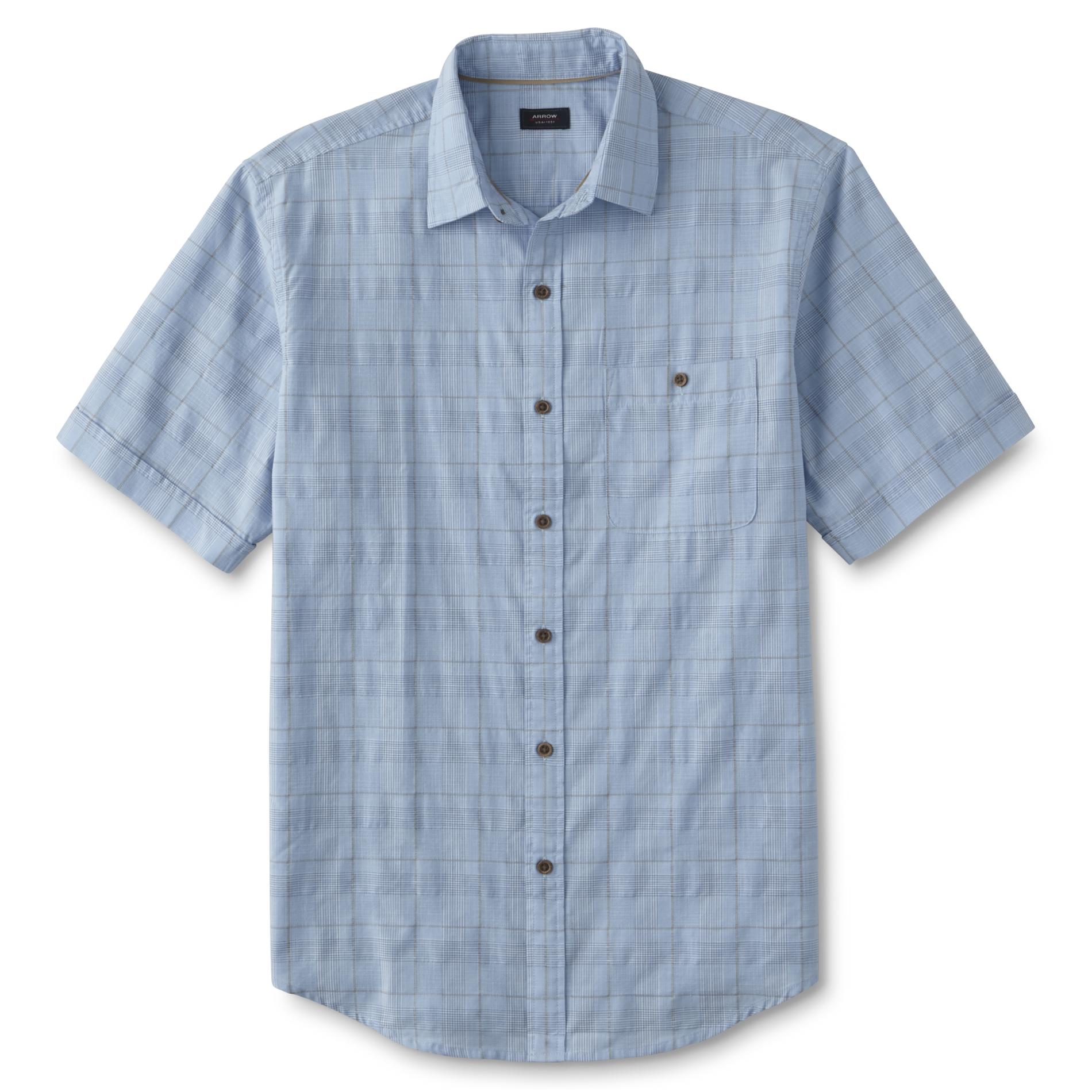 Arrow Men's Crosshatch Short-Sleeve Shirt - Plaid