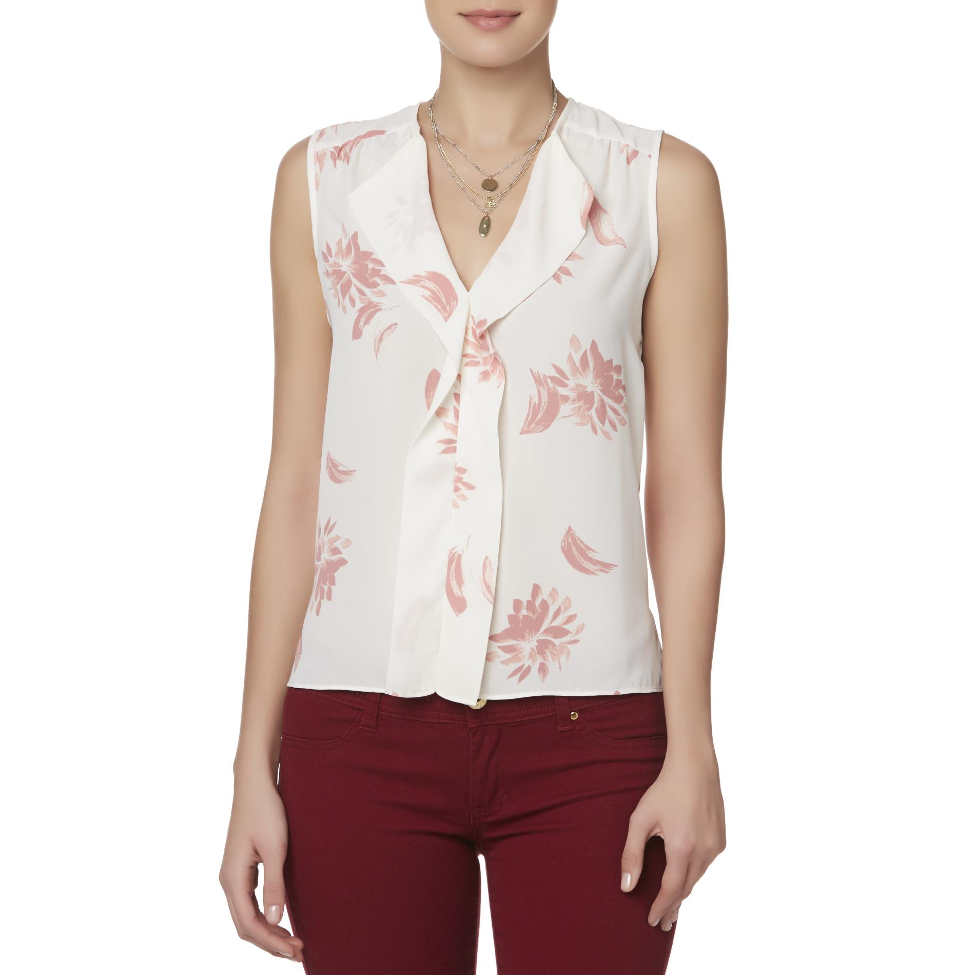 Simply Styled Petite's Sleeveless Blouse - Floral