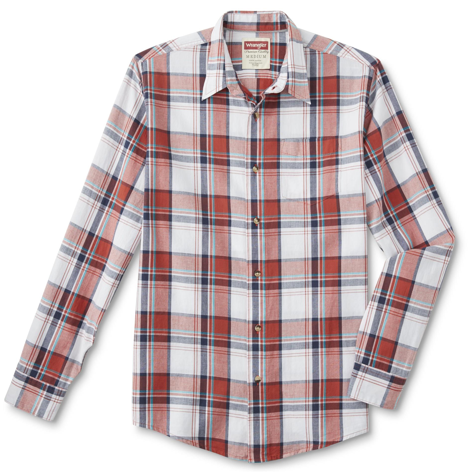 Wrangler Men's Button-Front Shirt - Plaid