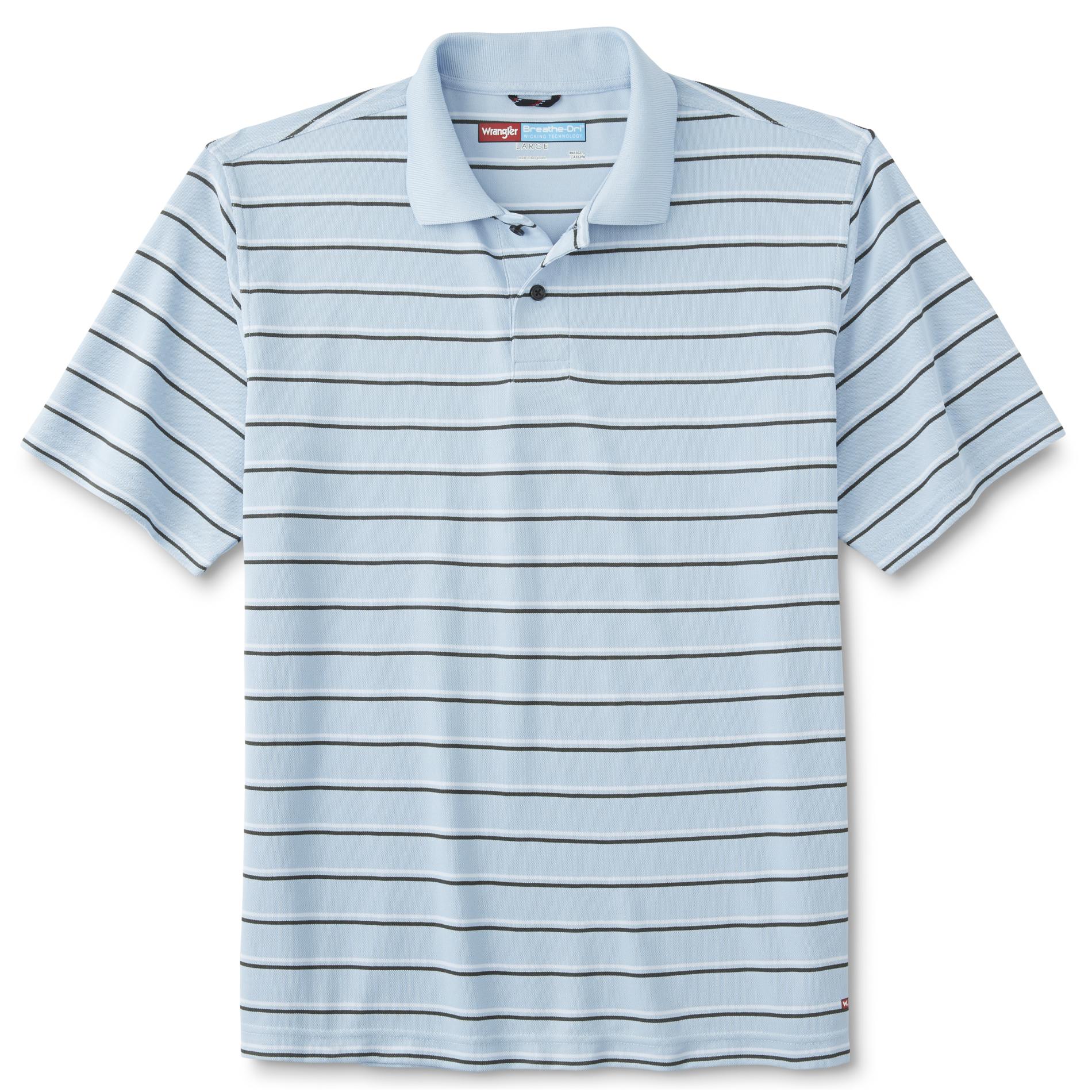 Wrangler Men's Breathe-Dri Polo Shirt - Striped