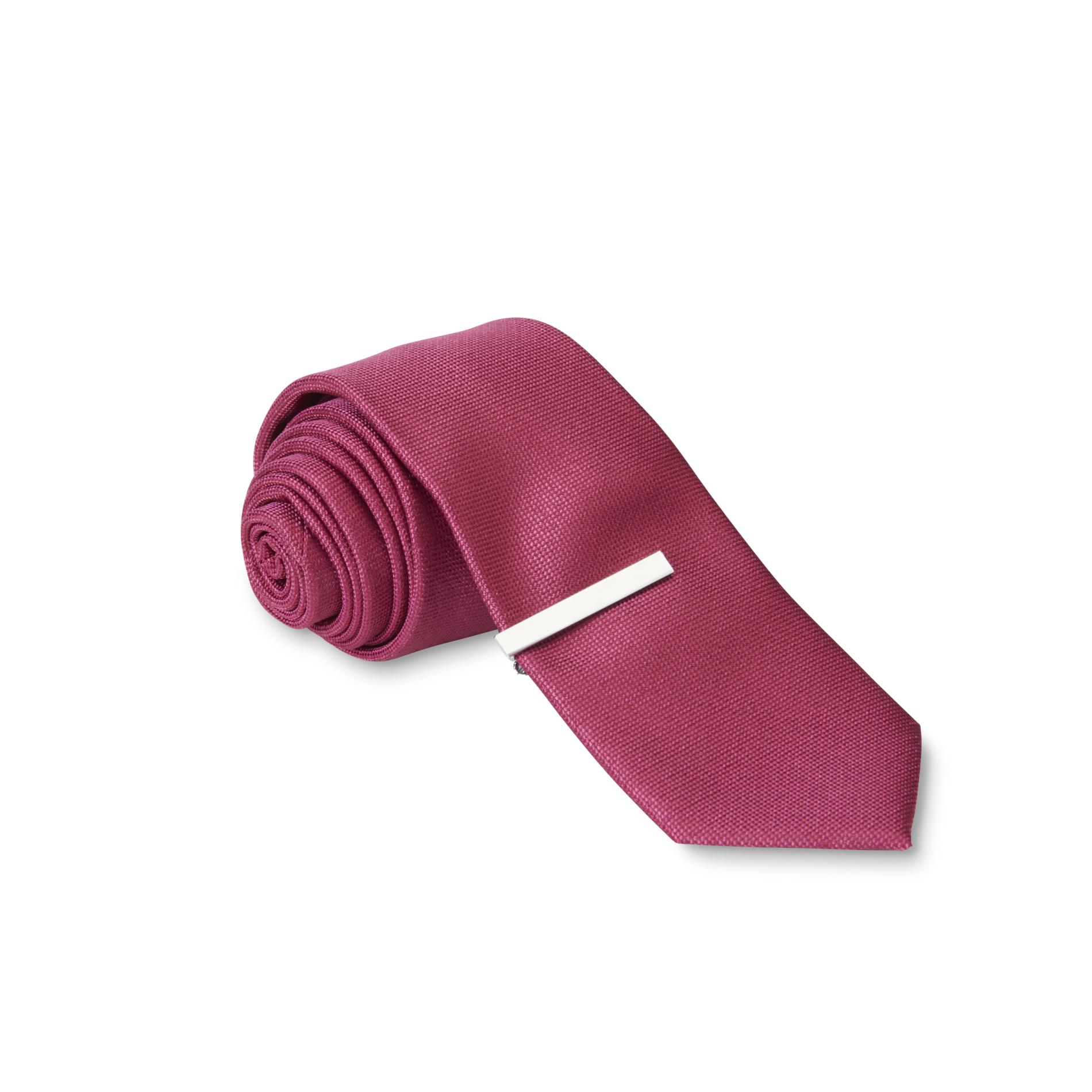 Structure Men's Necktie & Tie Bar - Solid
