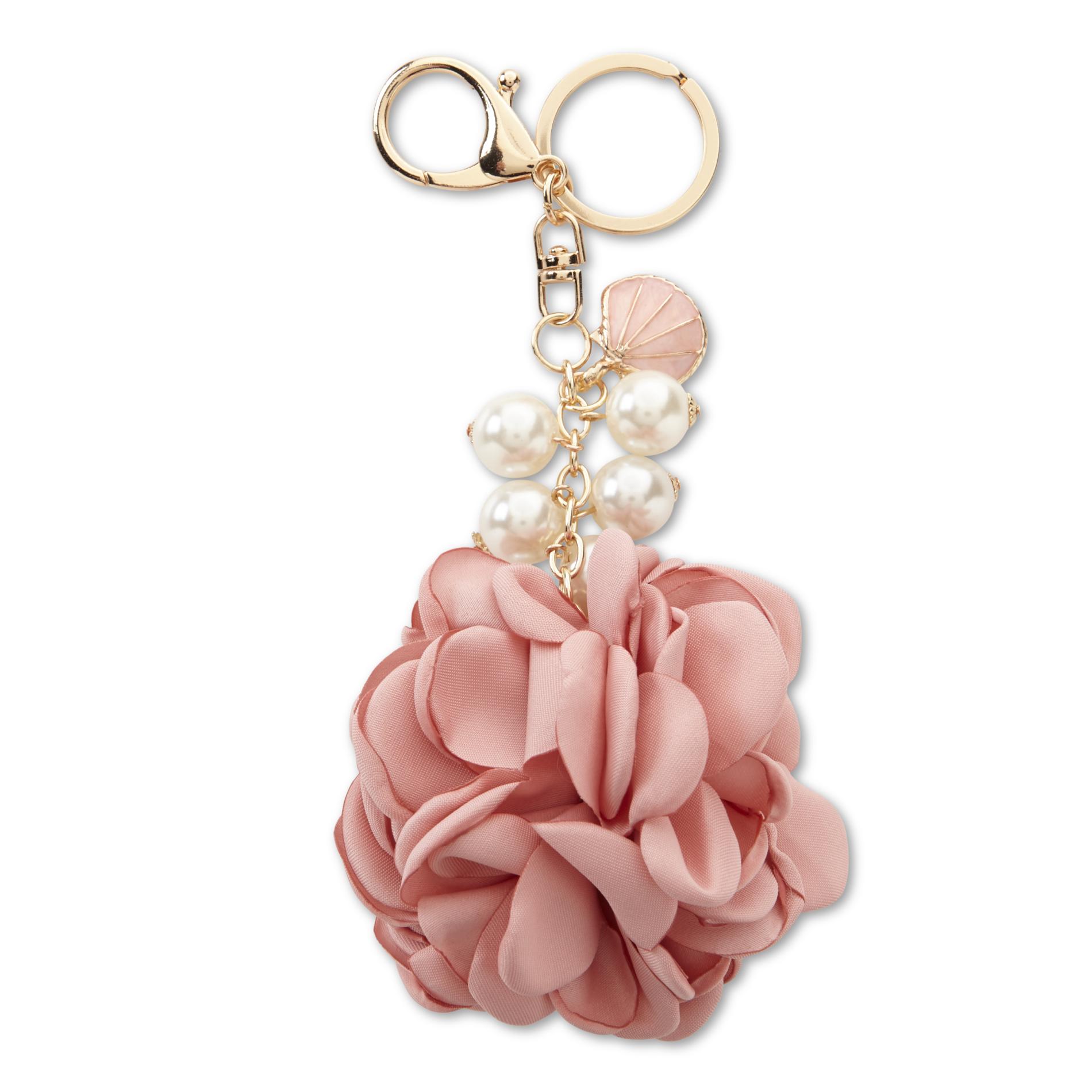 Women's Decorative Handbag Clip - Flower, Pink Women's Decorative Handbag Clip - Flower, Pink