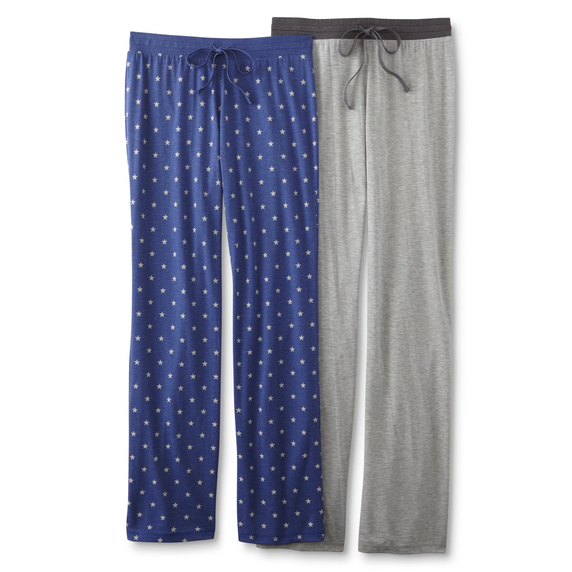 Joe Boxer Juniors' 2-Pairs Pajama Pants - Stars & Solid