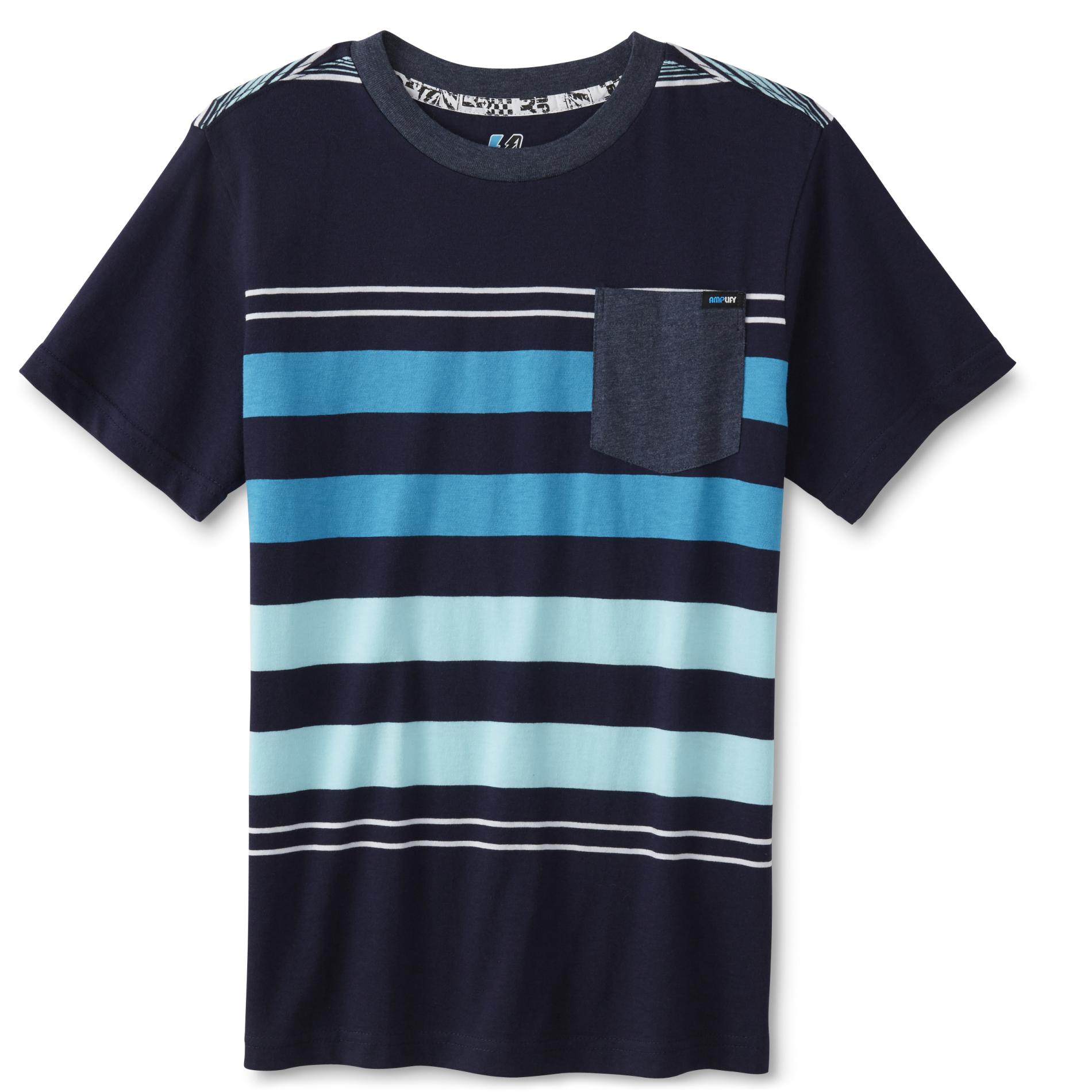 Amplify Boys' Pocket T-Shirt - Colorblock Striped