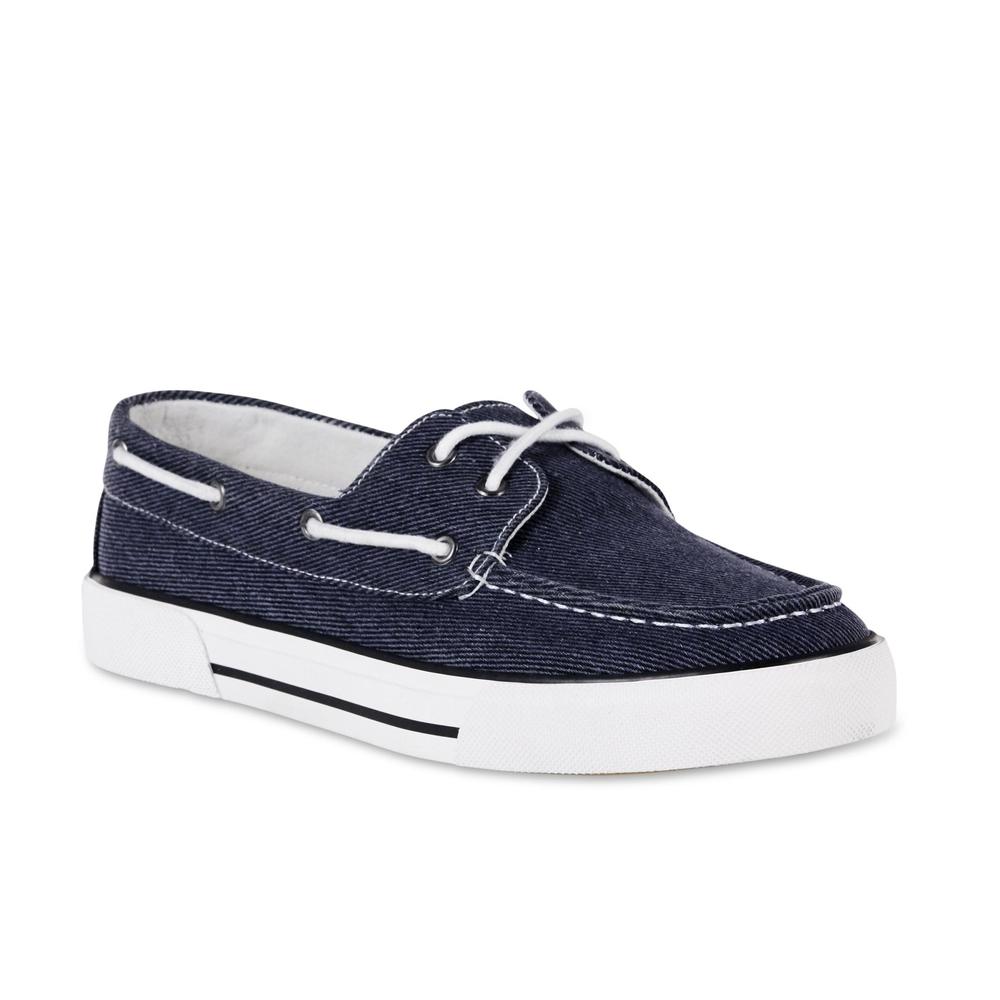 Thom McAn Men's Foster Canvas Boat Shoe - Navy