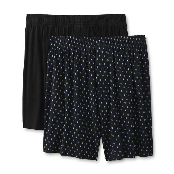 Joe Boxer Men's 2Pack Knit Boxer Shorts Geometric