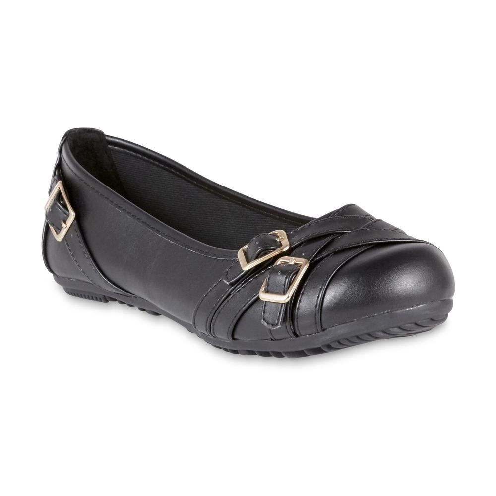 Basic Editions Women's Willie Ballet Flat Wide Width Avail - Black