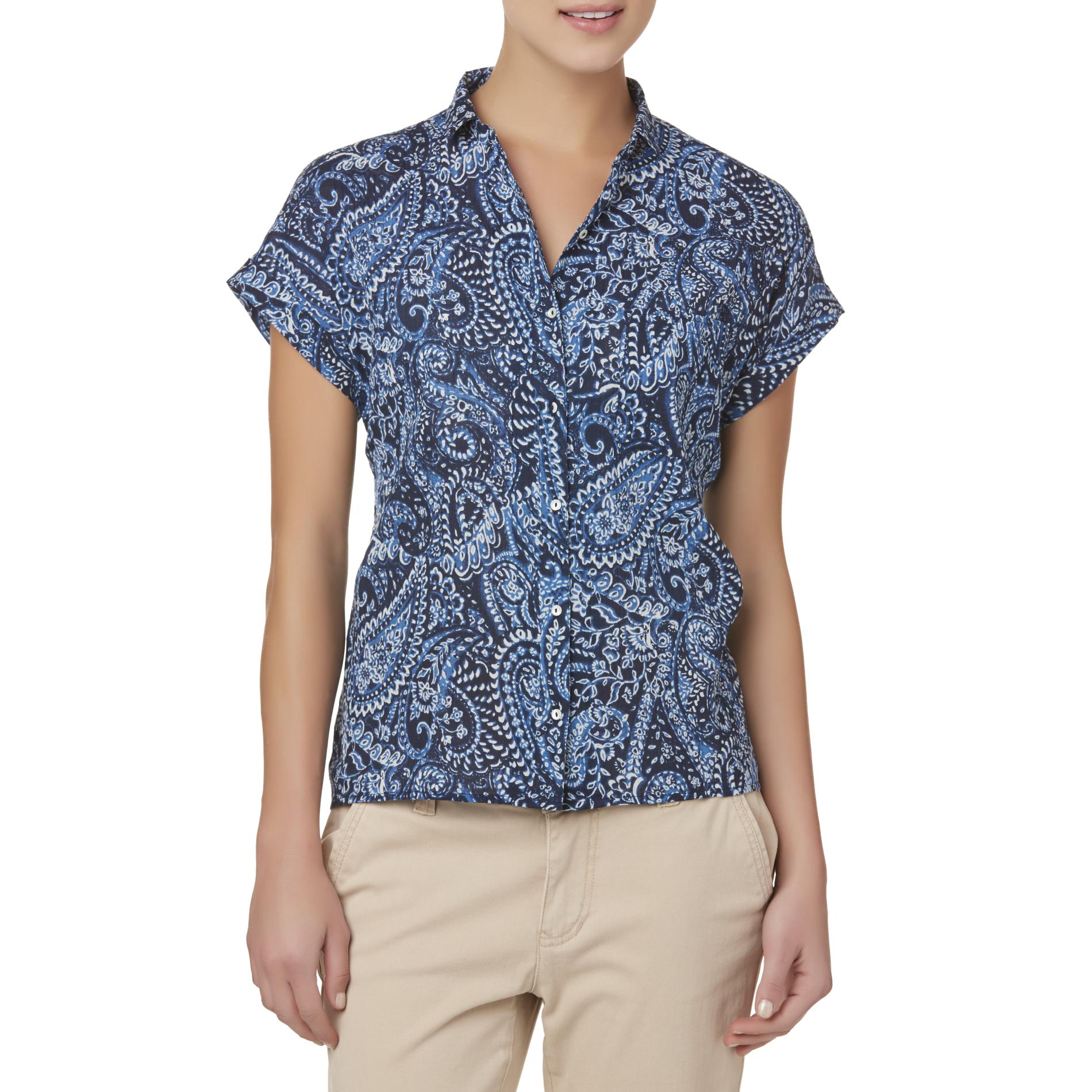 Simply Styled Women's Camp Shirt - Paisley