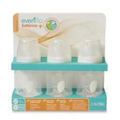 Evenflo Balance Plus 3-Pack Wide Neck Bottles - White, one Size