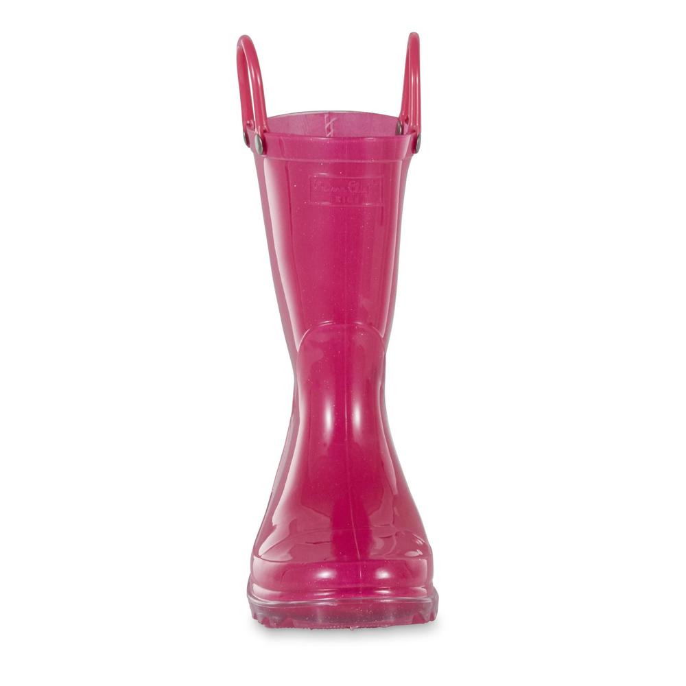 Western Chief Girls' Light-Up Rain Pink Boot