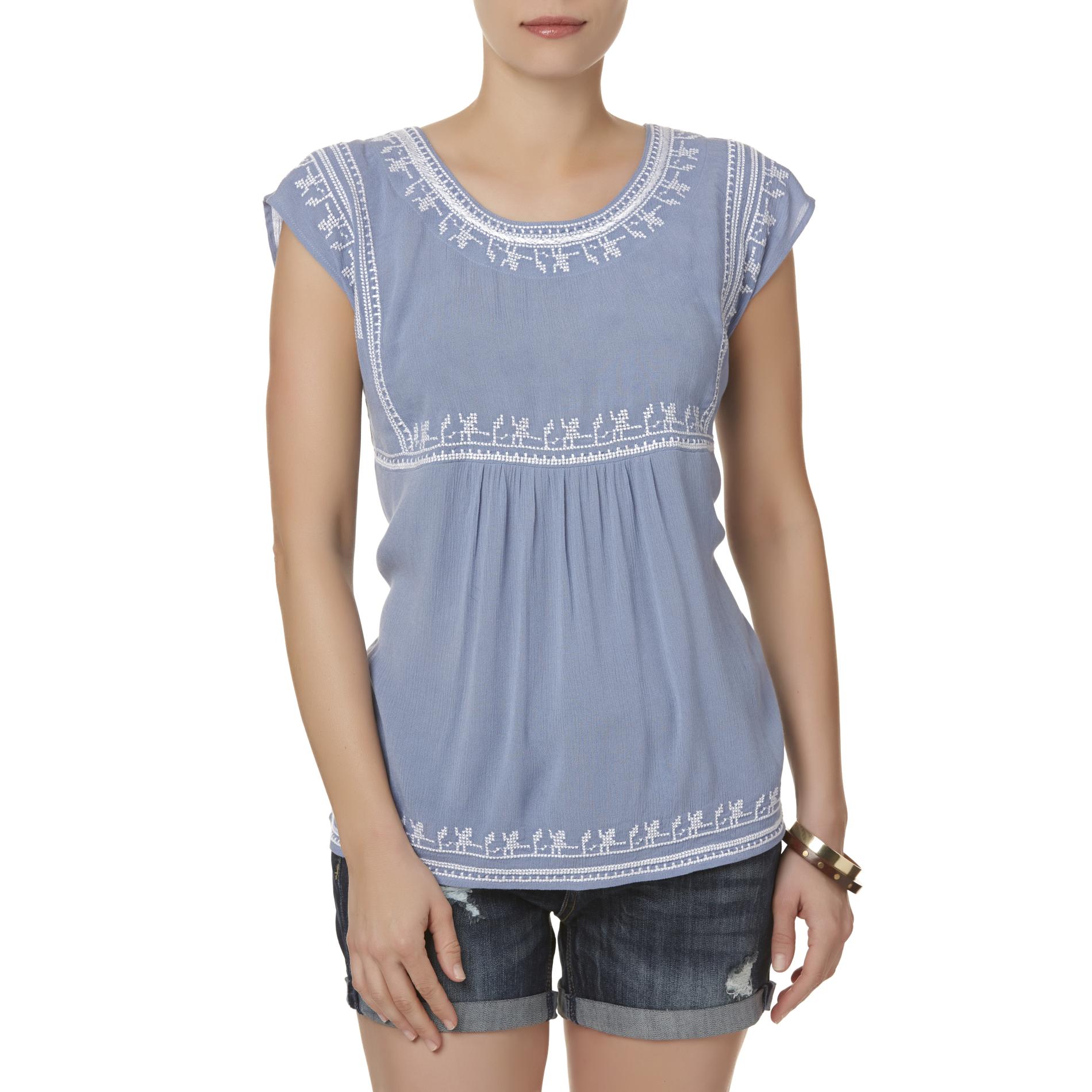 Simply Styled Women's Peasant Top - Tribal