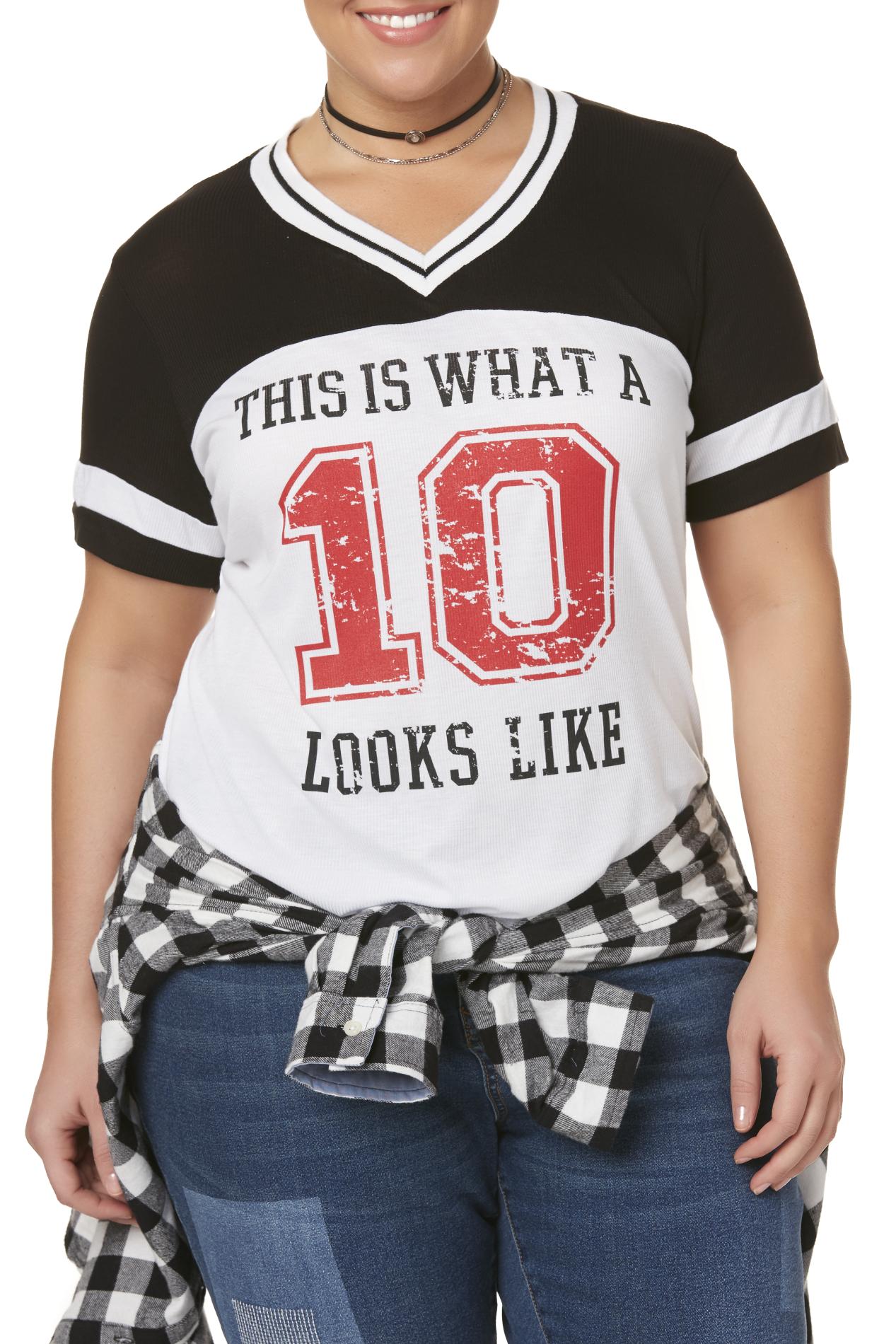 Joe Boxer Juniors' Plus Varsity T-Shirt - 10