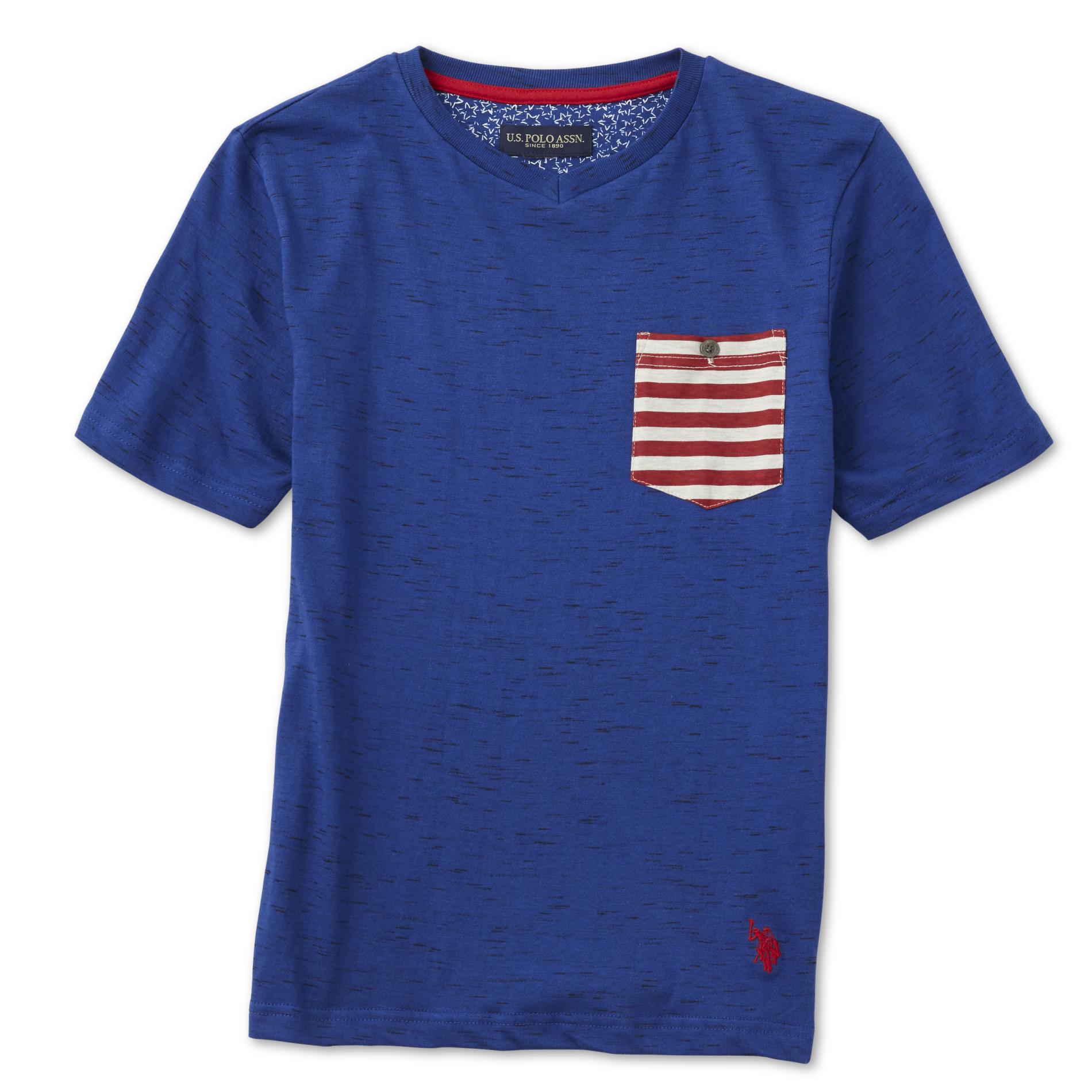U.S. Polo Assn. Boys' Pocket T-Shirt - Space Dyed
