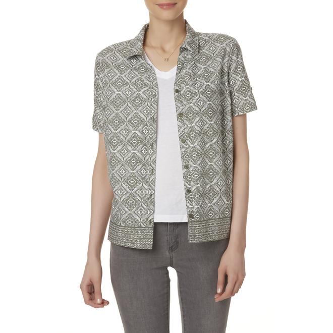 Erika Women's Camp Shirt Geometric