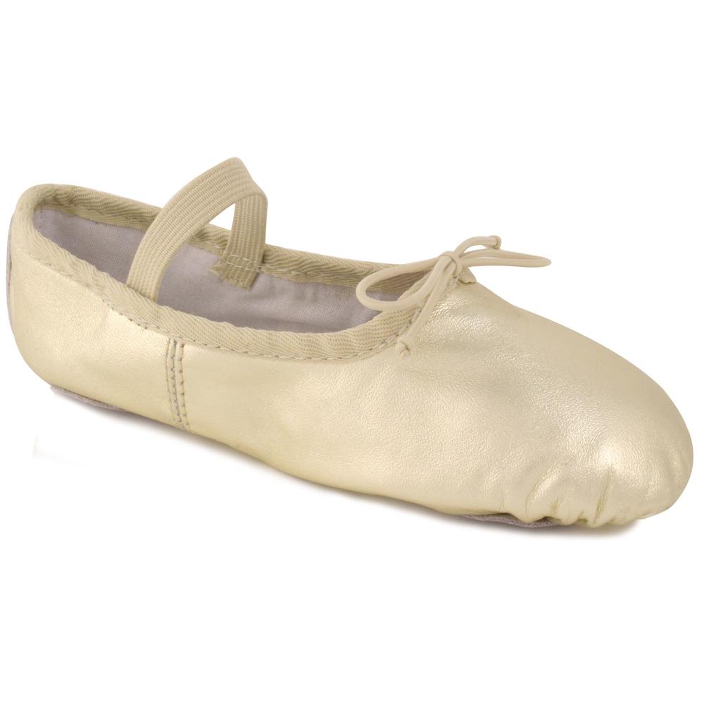 Dance Class Toddler Girls' Metallic Ballet Gold Shoe