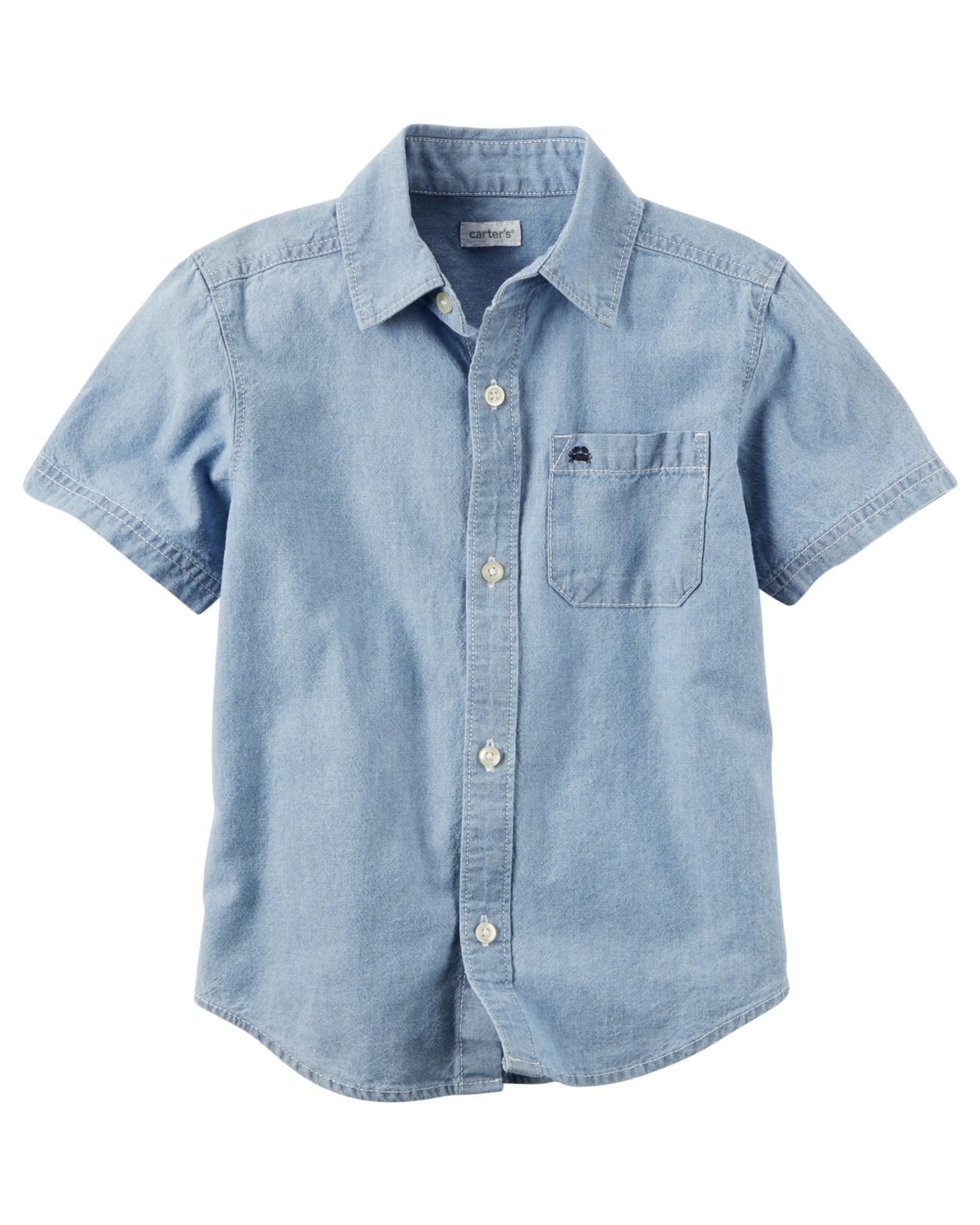 Carter's Boys' Chambray Button-Front Shirt