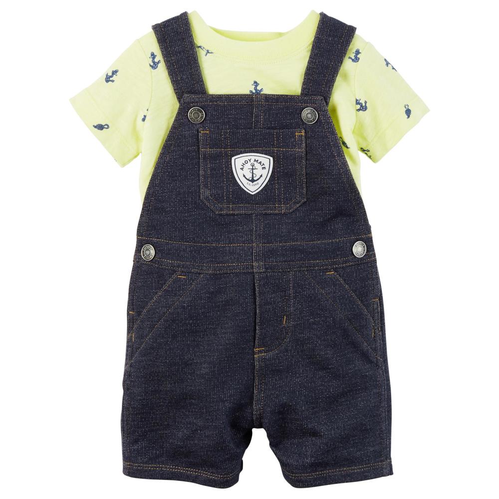 Carter's Newborn & Infant Boys' T-Shirt & Overalls - Anchors