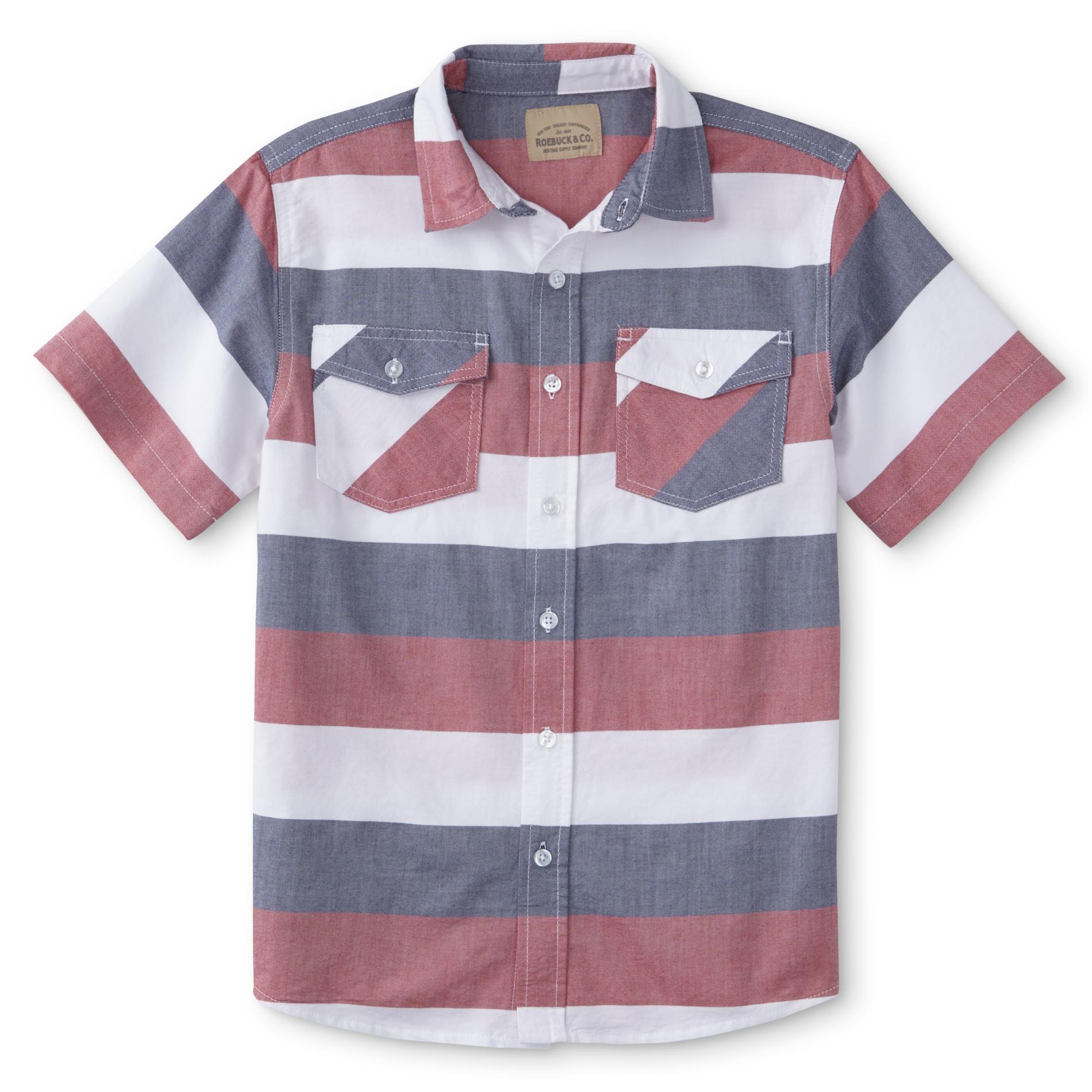 Roebuck & Co. Boys' Short-Sleeve Shirt - Striped