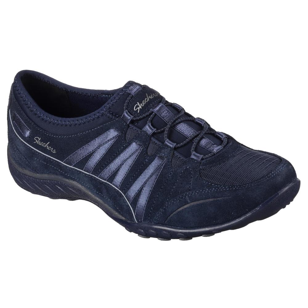 Skechers Women's Relaxed Fit Breathe Easy Moneybags Blue Athletic Shoe