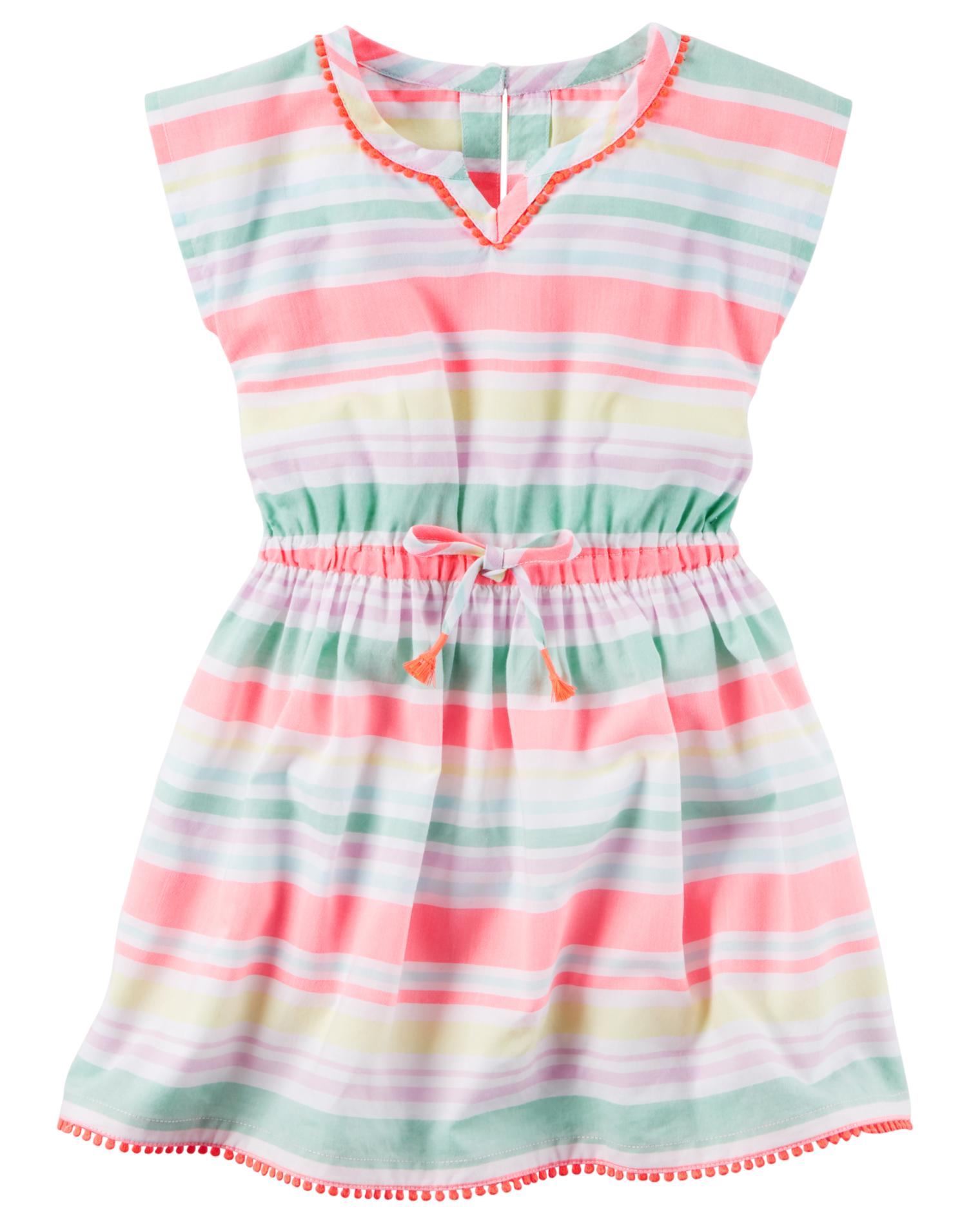 Carter's Girls' Short-Sleeve Dress - Striped