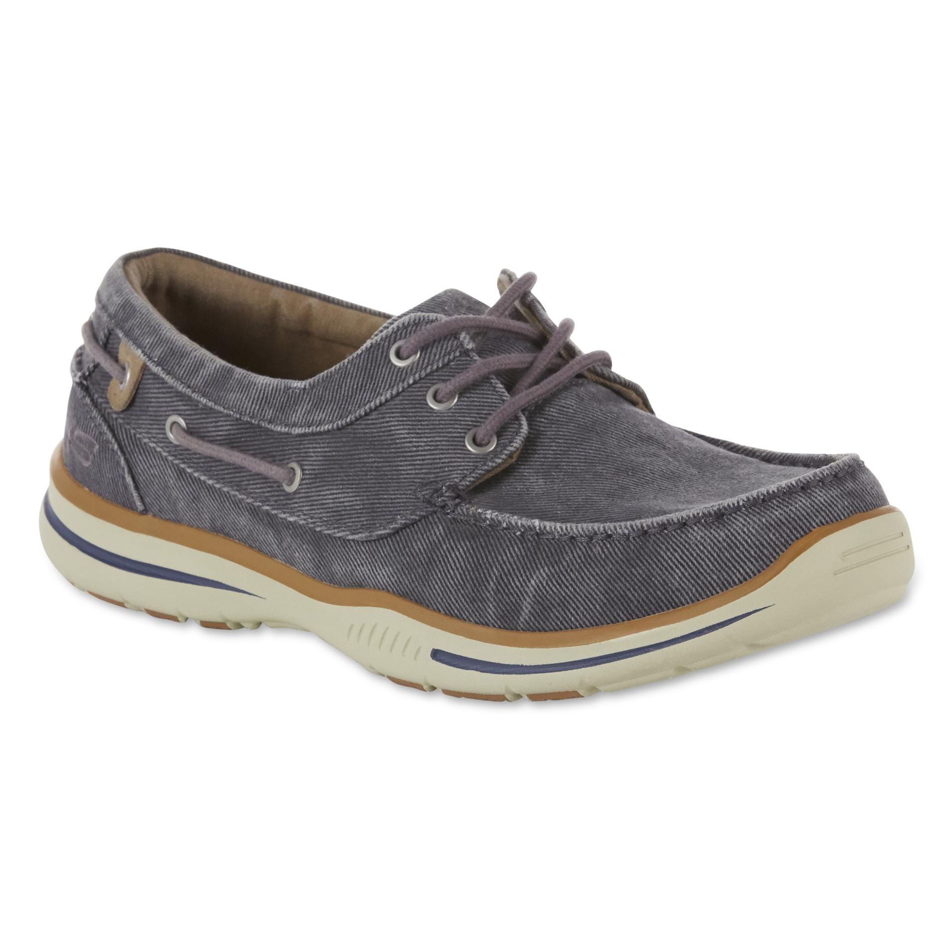 Skechers Men's Relaxed Fit Canvas Boat Shoe - Blue | Shop ...