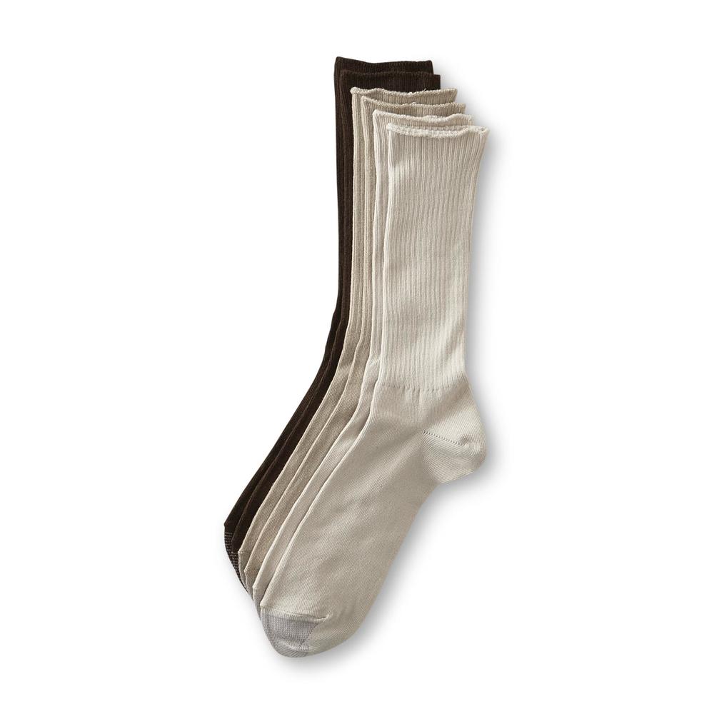 Silvertoe Men's 3-Pairs Everwear Crew Dress Socks - Assorted