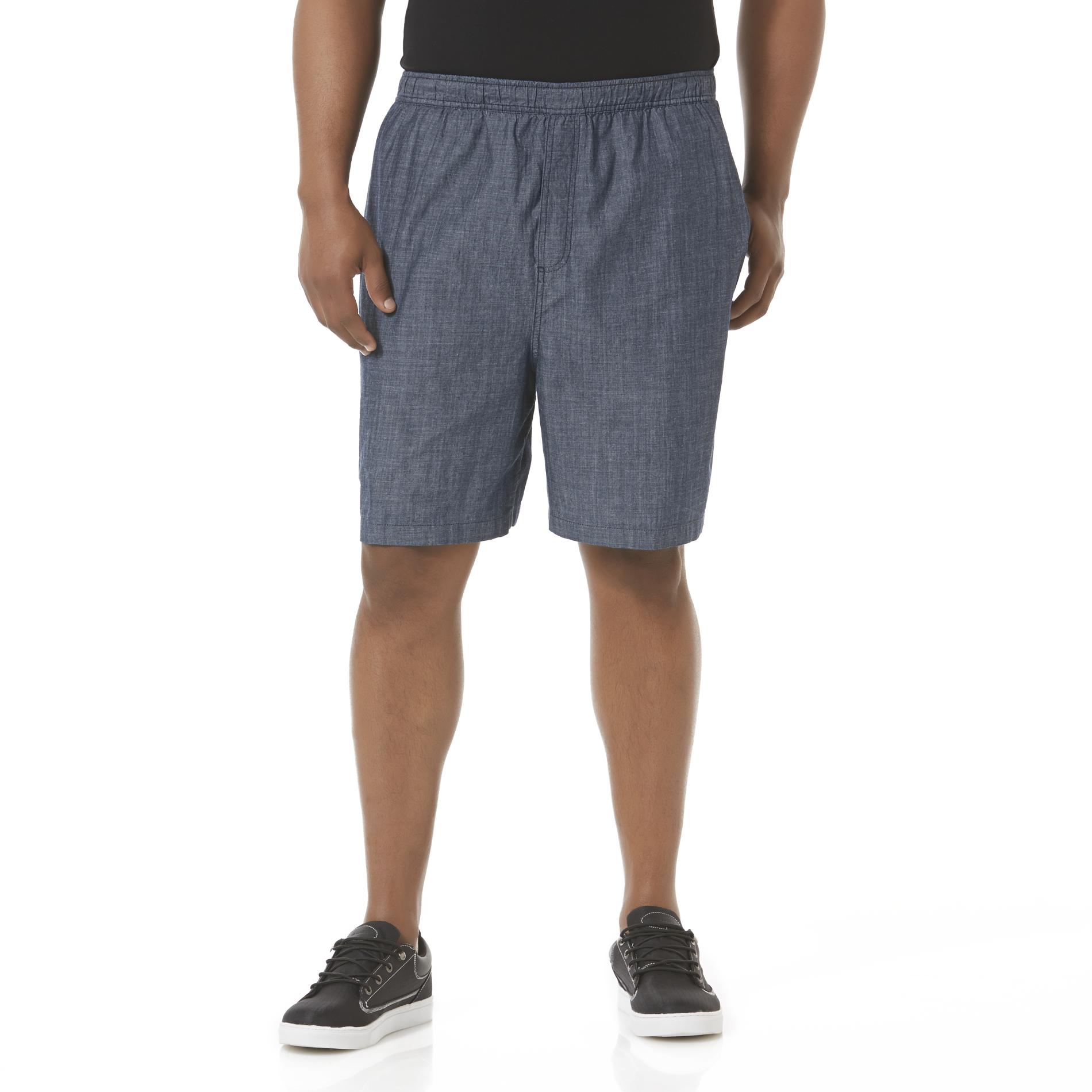 Basic Editions Men's Big & Tall Chambray Shorts