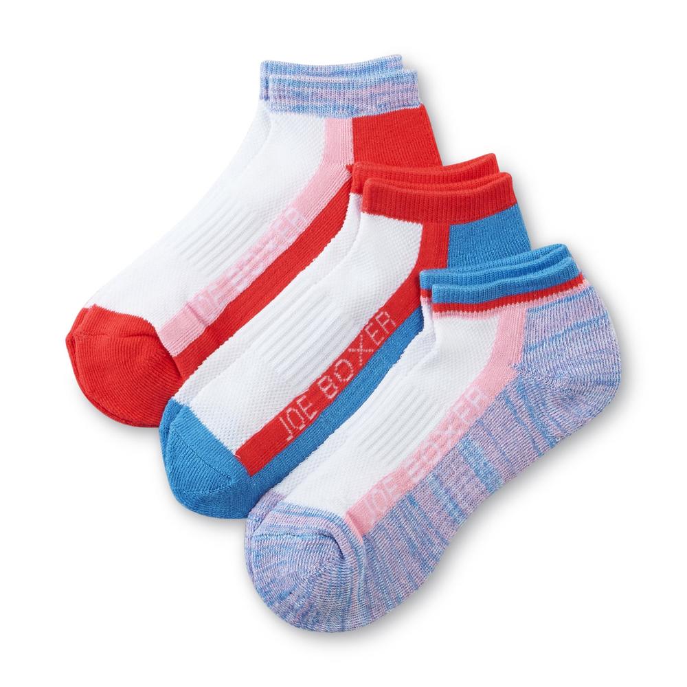 Joe Boxer Women's 3-Pairs No-Show Sporty Socks - Space Dyed