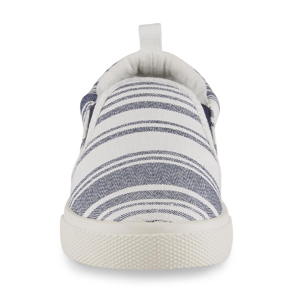 Carter's Toddler Boy's Damon2 Blue/White/Striped Slip-On Sneaker