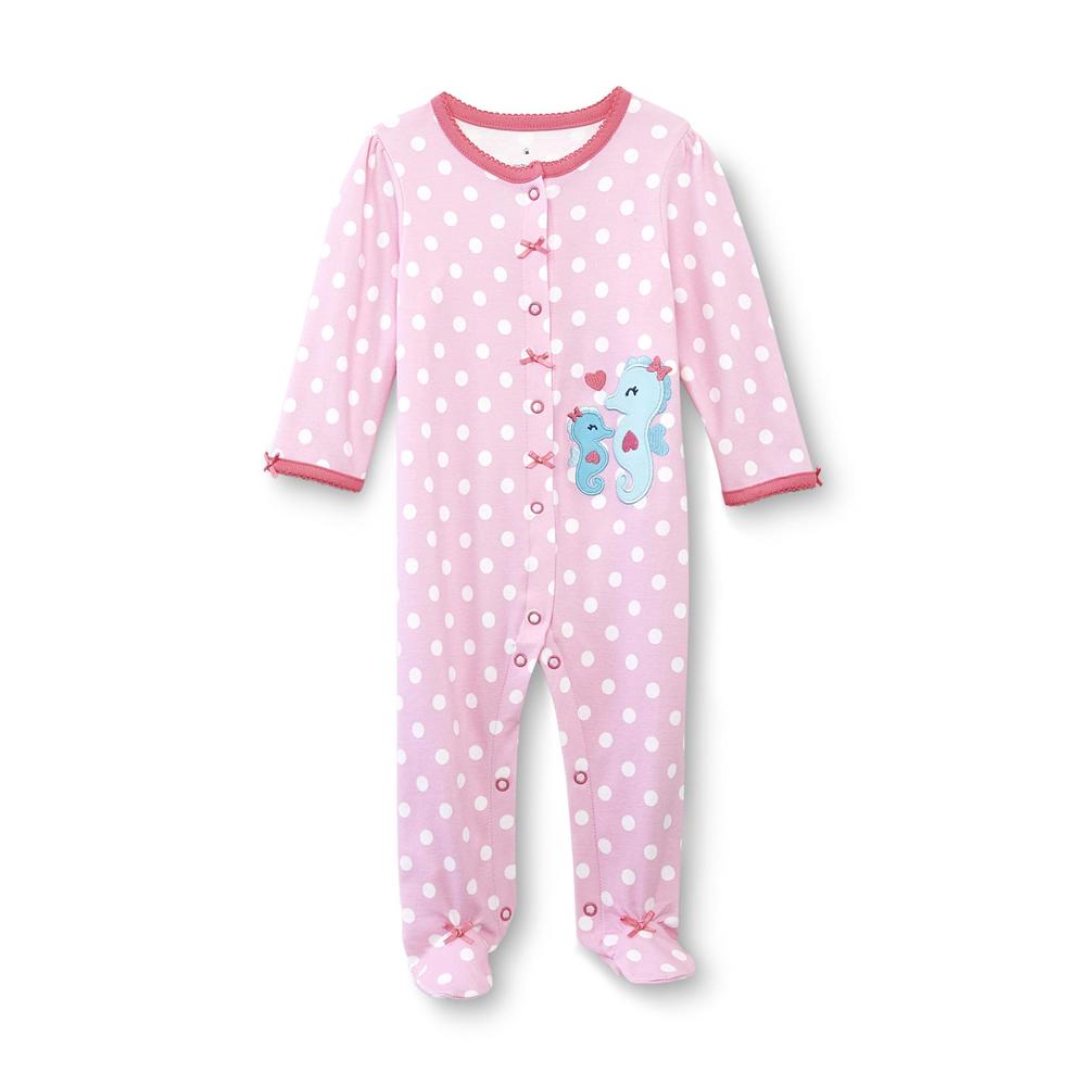 Small Wonders Newborn & Infant Girl's Footed Pajamas - Polka Dot