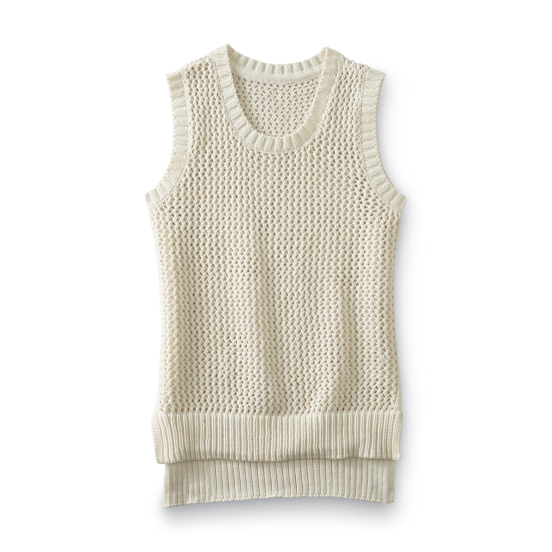 Toughskins Girl's Open-Knit Sweater Vest