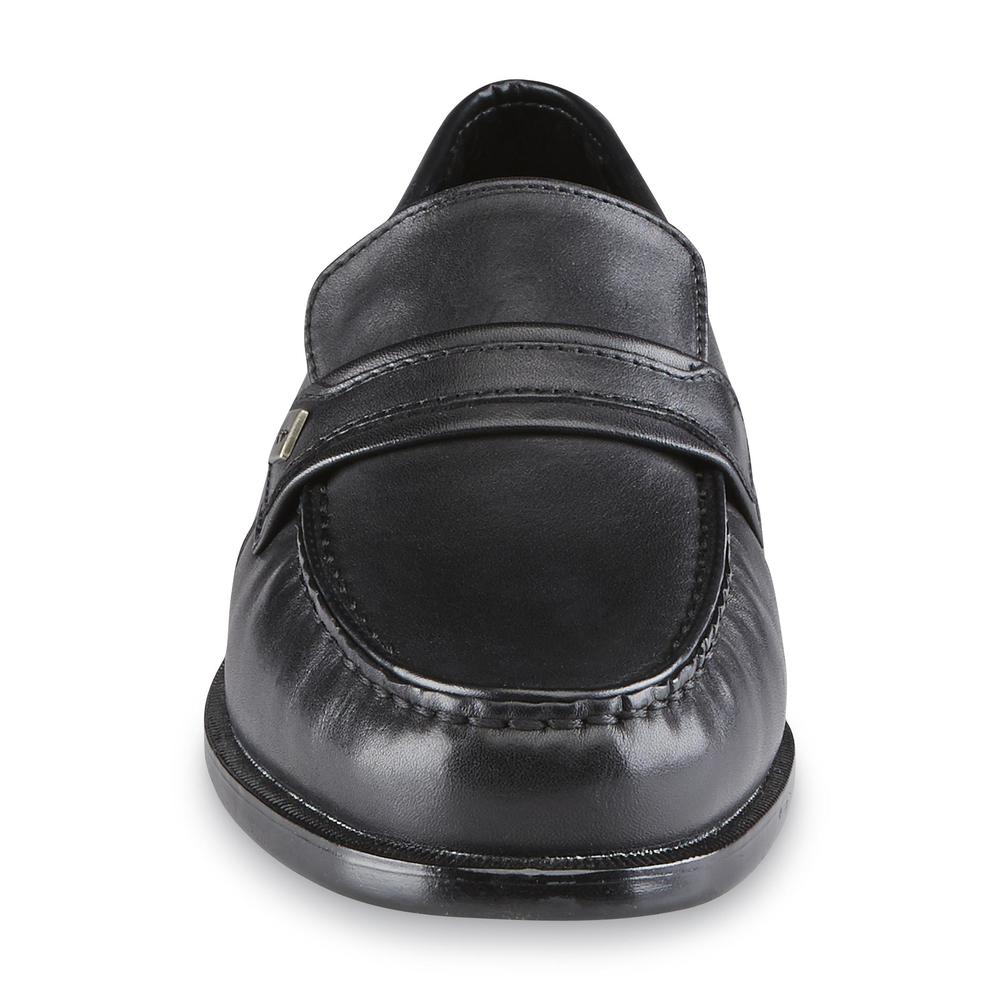 Thom McAn Men's Karl Wide Leather Loafer - Black