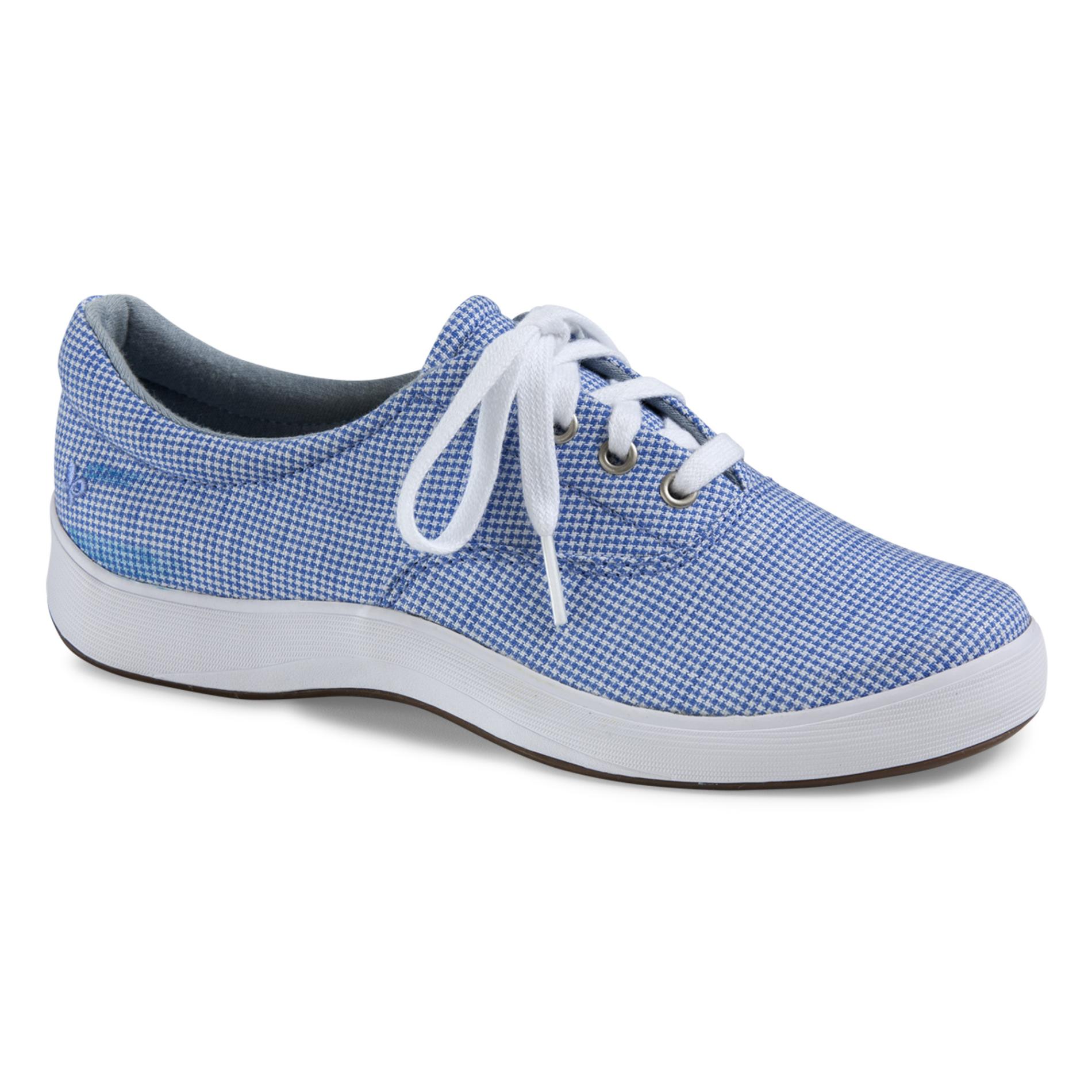 Women's Janey Blue/White Checkered Casual Sneaker