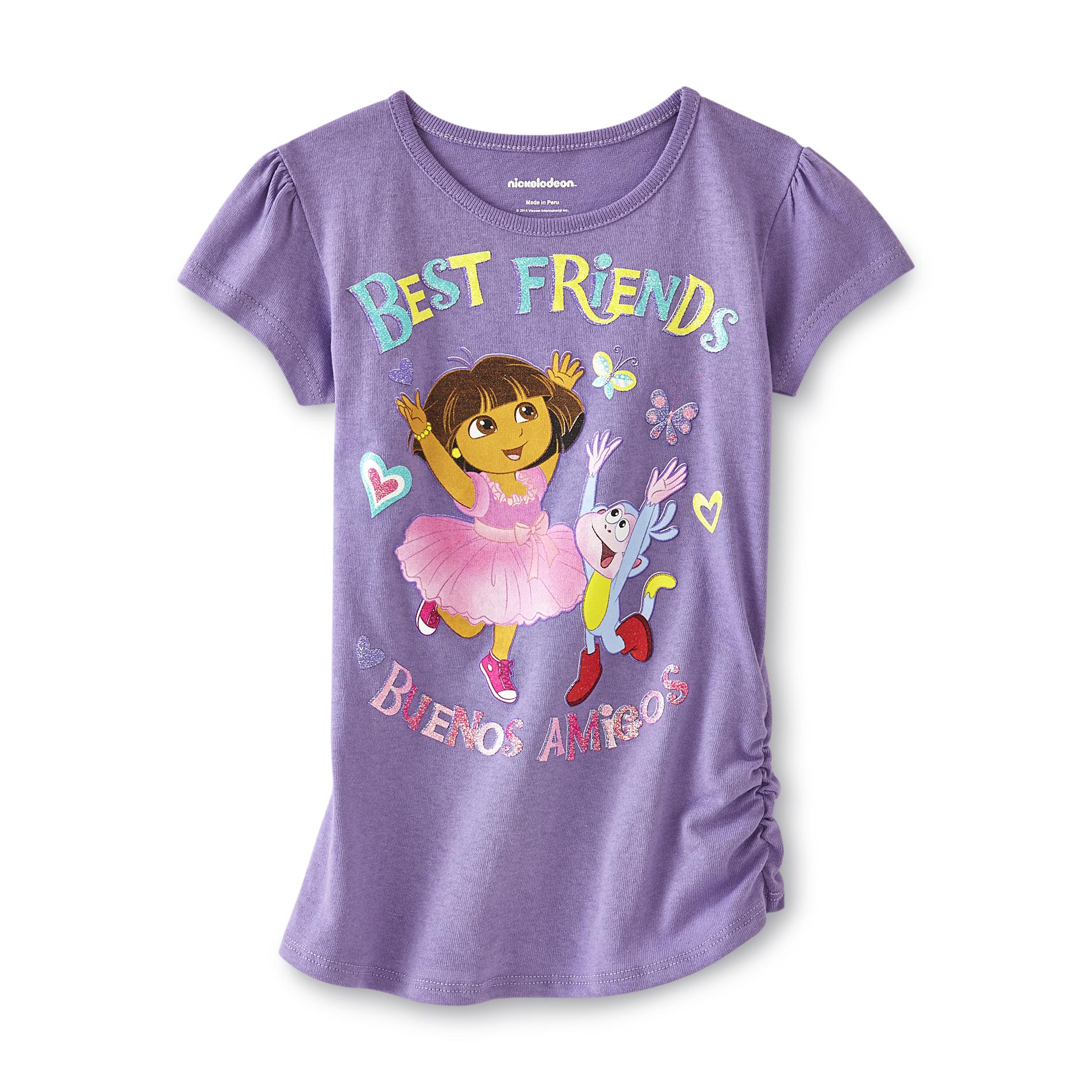 Nickelodeon Dora The Explorer Girl's Graphic T-Shirt - Best Friends
