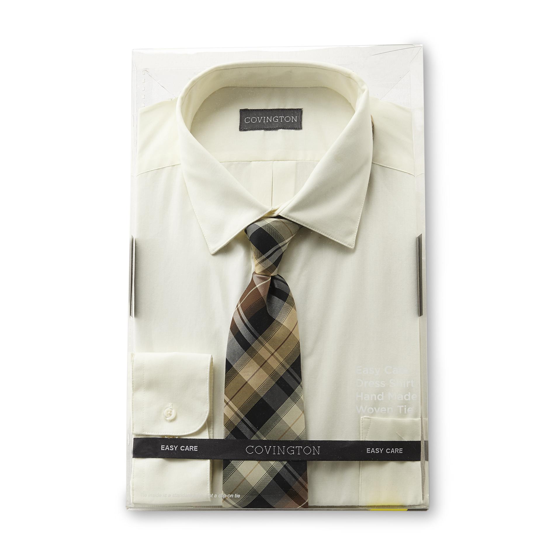 Covington Men's Dress Shirt & Necktie - Checkered